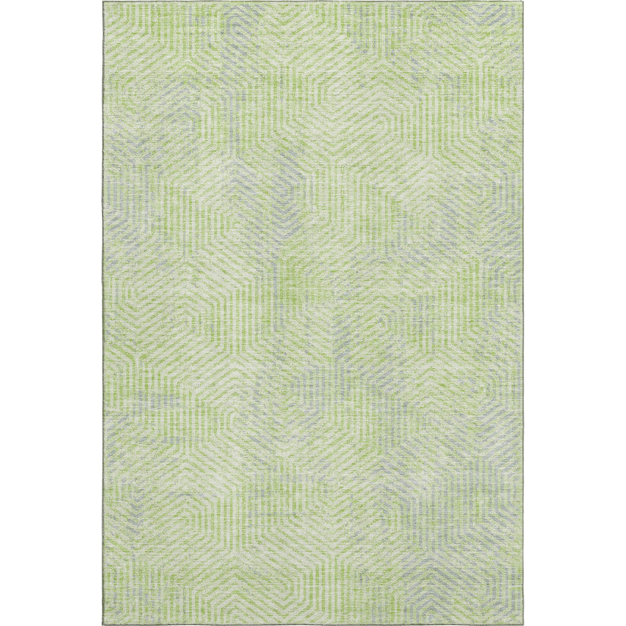 Bern Machine Washable Transitional Lime Green Rug 2'6" x 3'10" #shape_Rectangle
