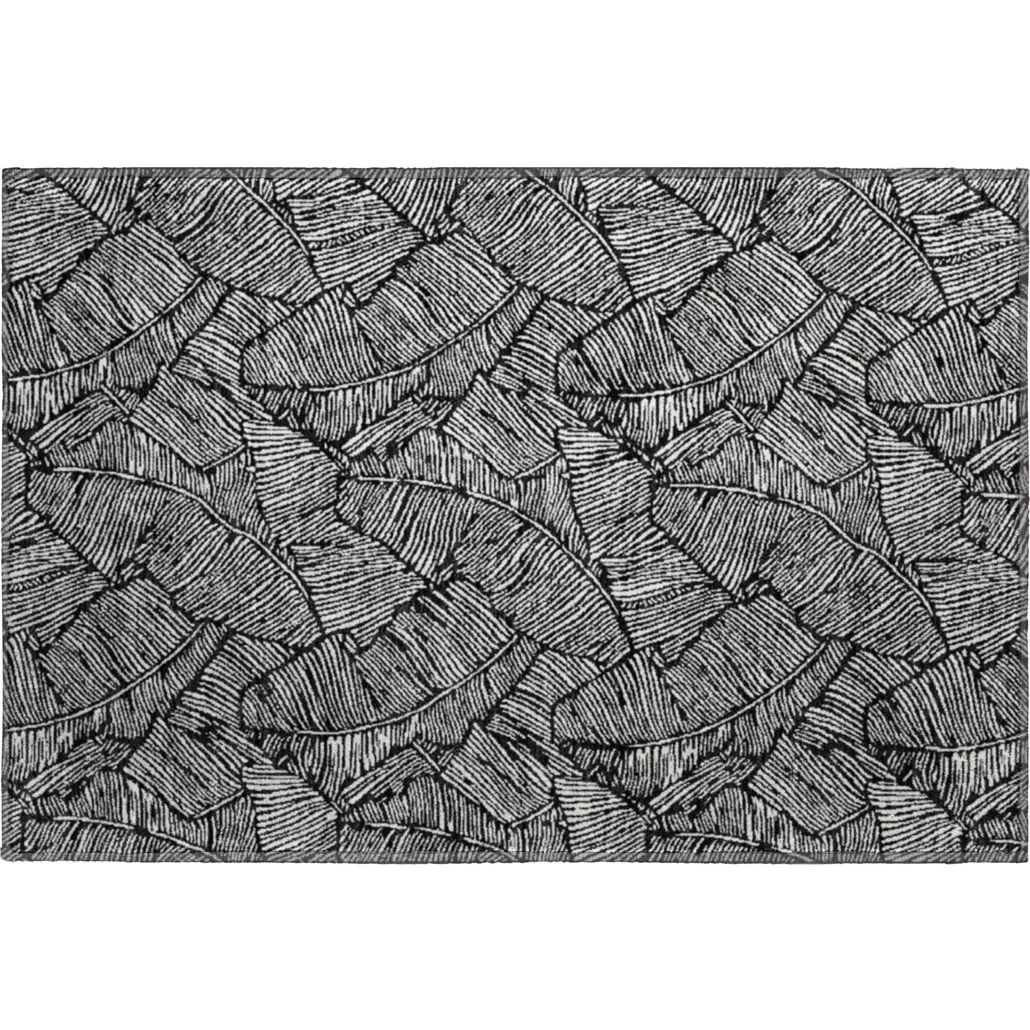 Dubrovnik Machine Washable Transitional Black Rug 1'8" x 2'6" #shape_Rectangle