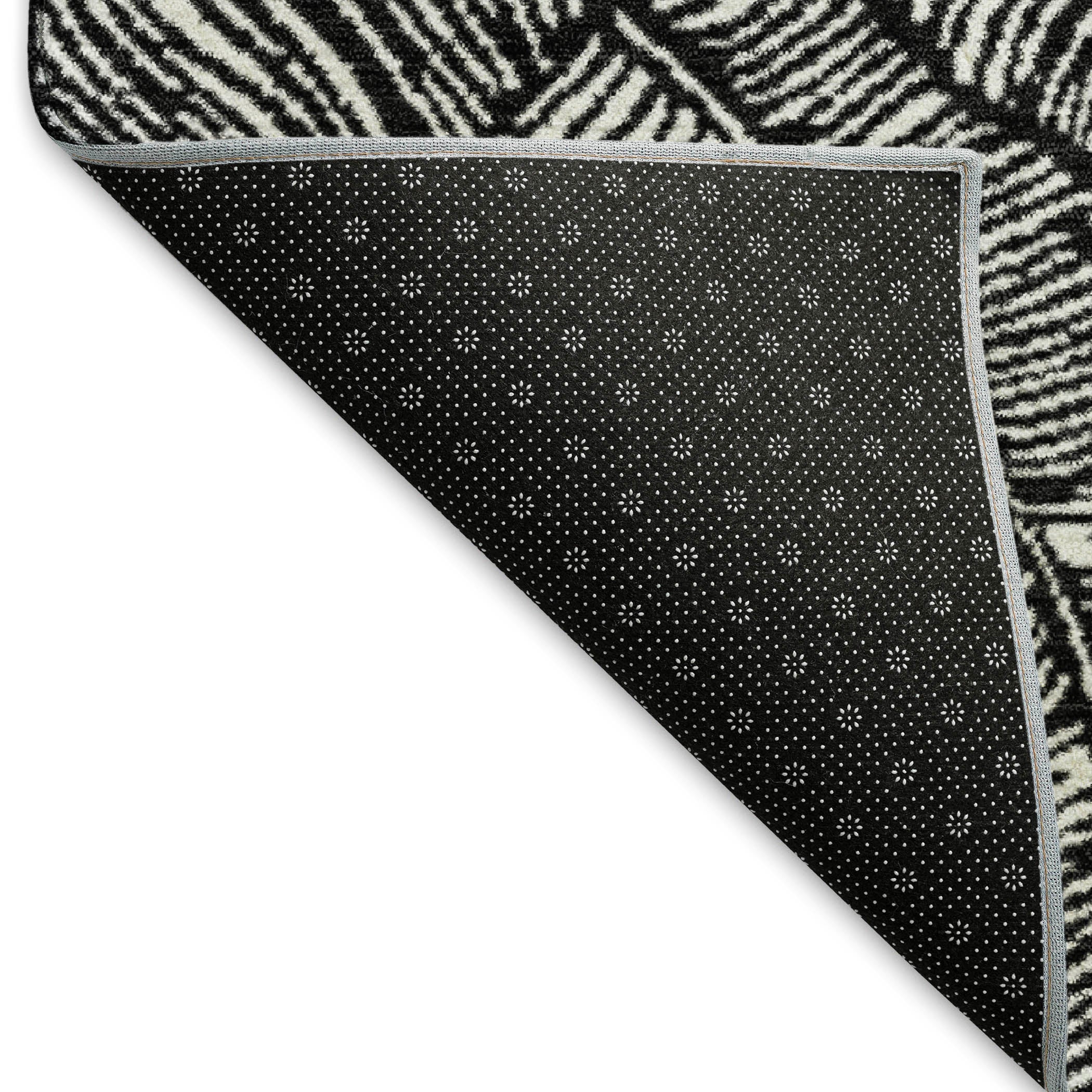 Dubrovnik Machine Washable Transitional Black Rug 1'8" x 2'6" #shape_Rectangle