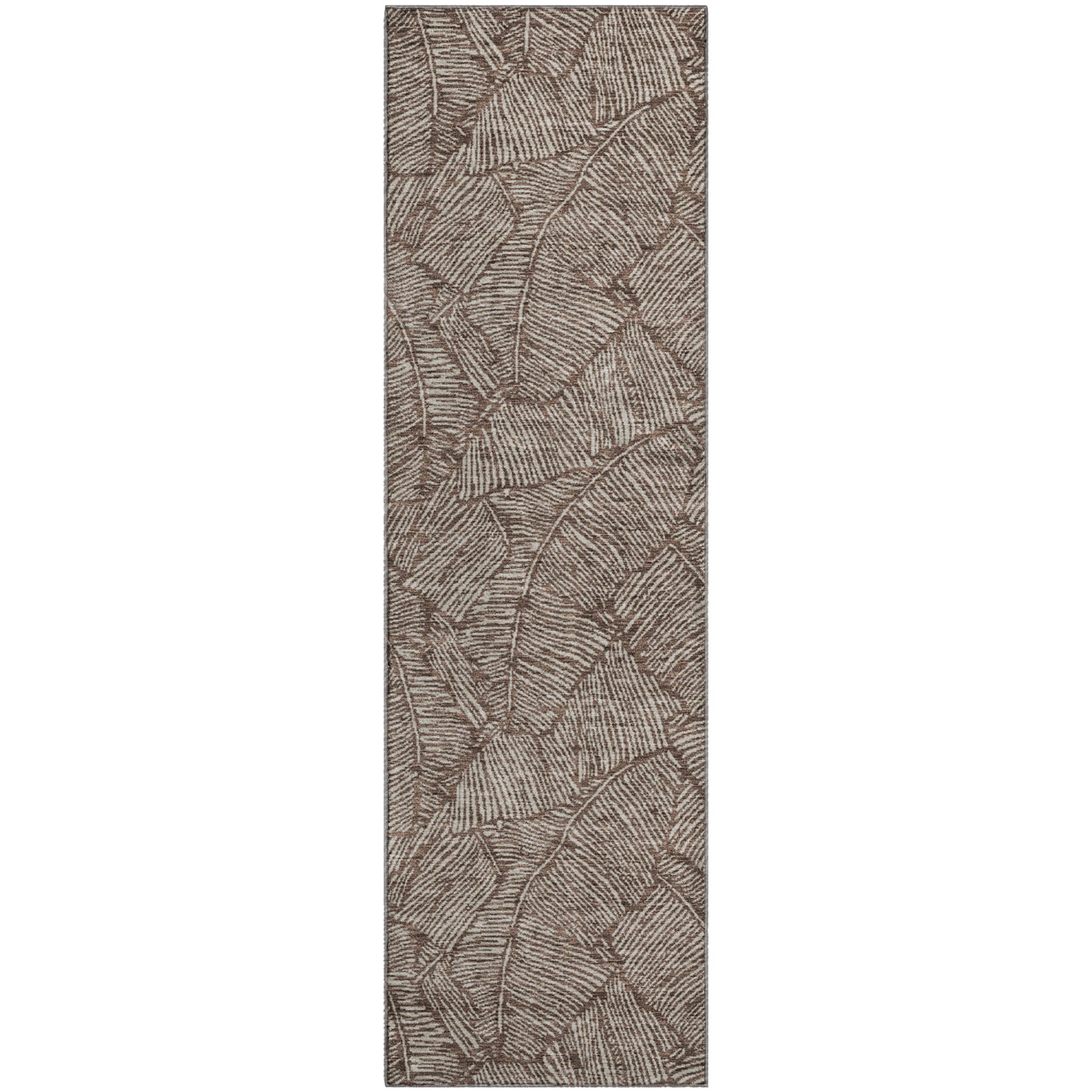 Dubrovnik Machine Washable Transitional Brown Rug 2'3" x 7'6" #shape_Runner