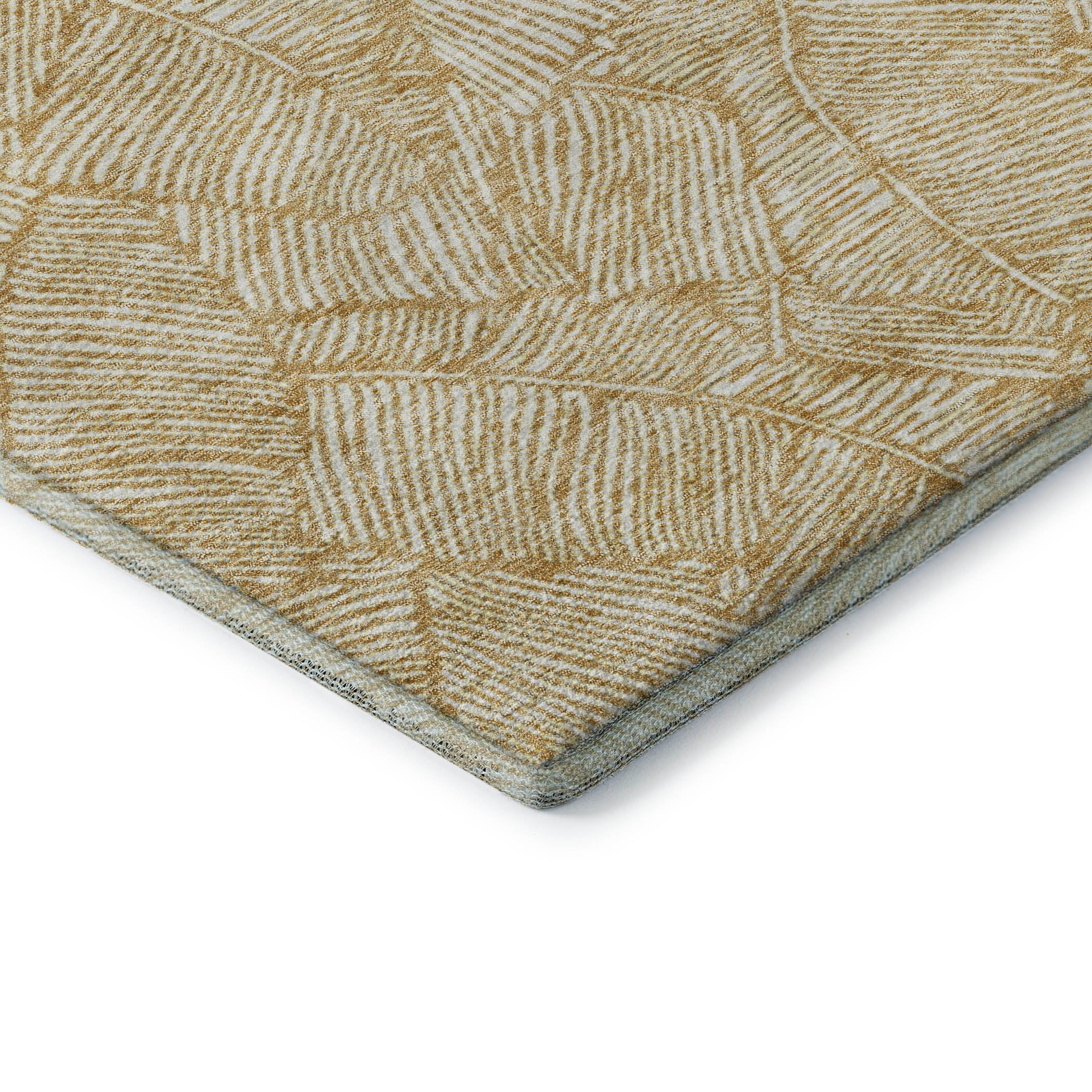 Dubrovnik Machine Washable Transitional Gold Rug 1'8" x 2'6" #shape_Rectangle