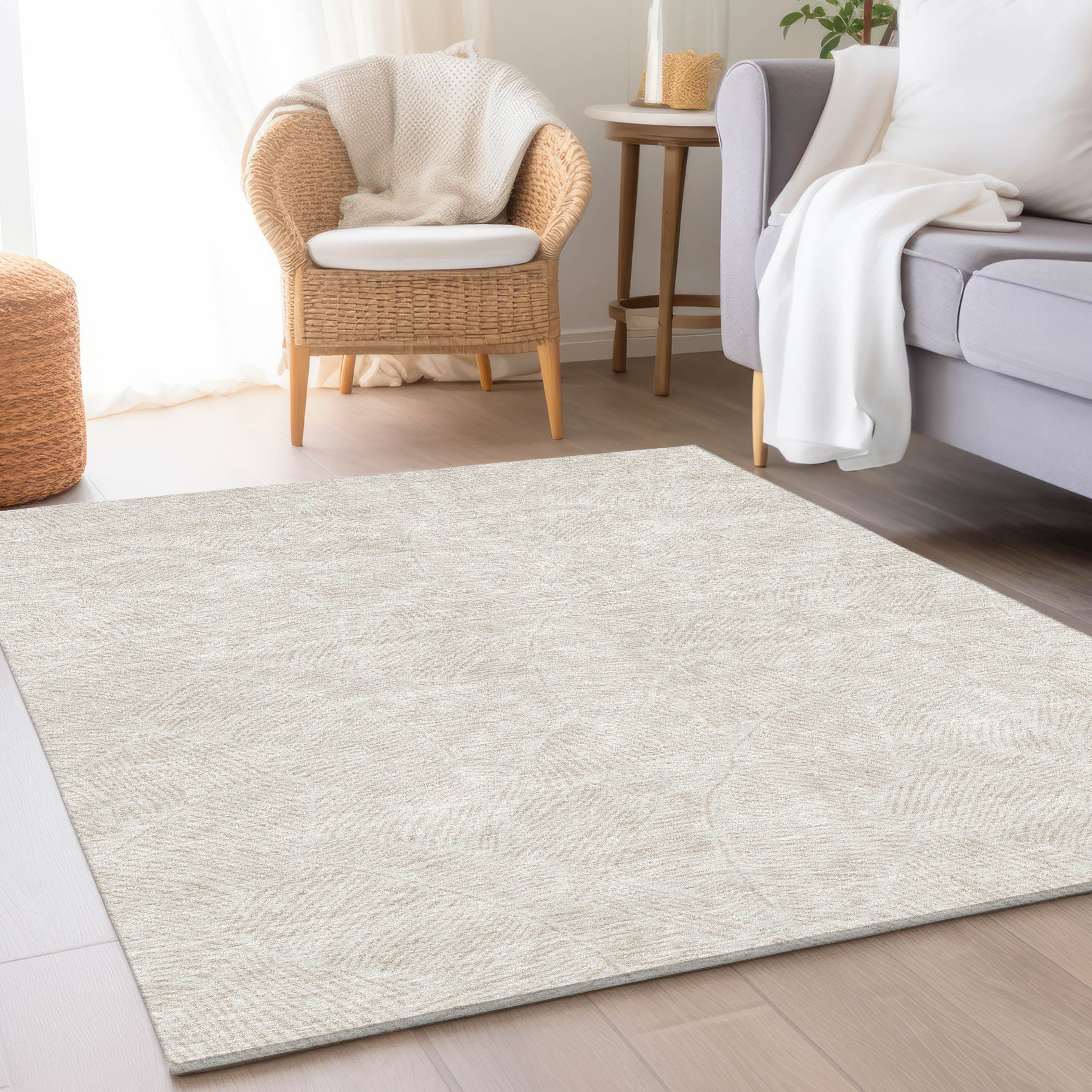 Dubrovnik Machine Washable Transitional Ivory Rug 2'6" x 3'10" #shape_Rectangle