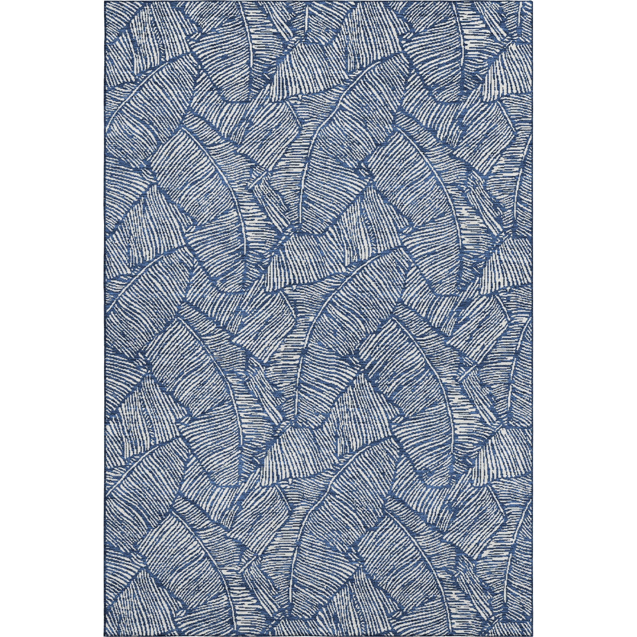 Dubrovnik Machine Washable Transitional Navy Blue Rug 2'6" x 3'10" #shape_Rectangle