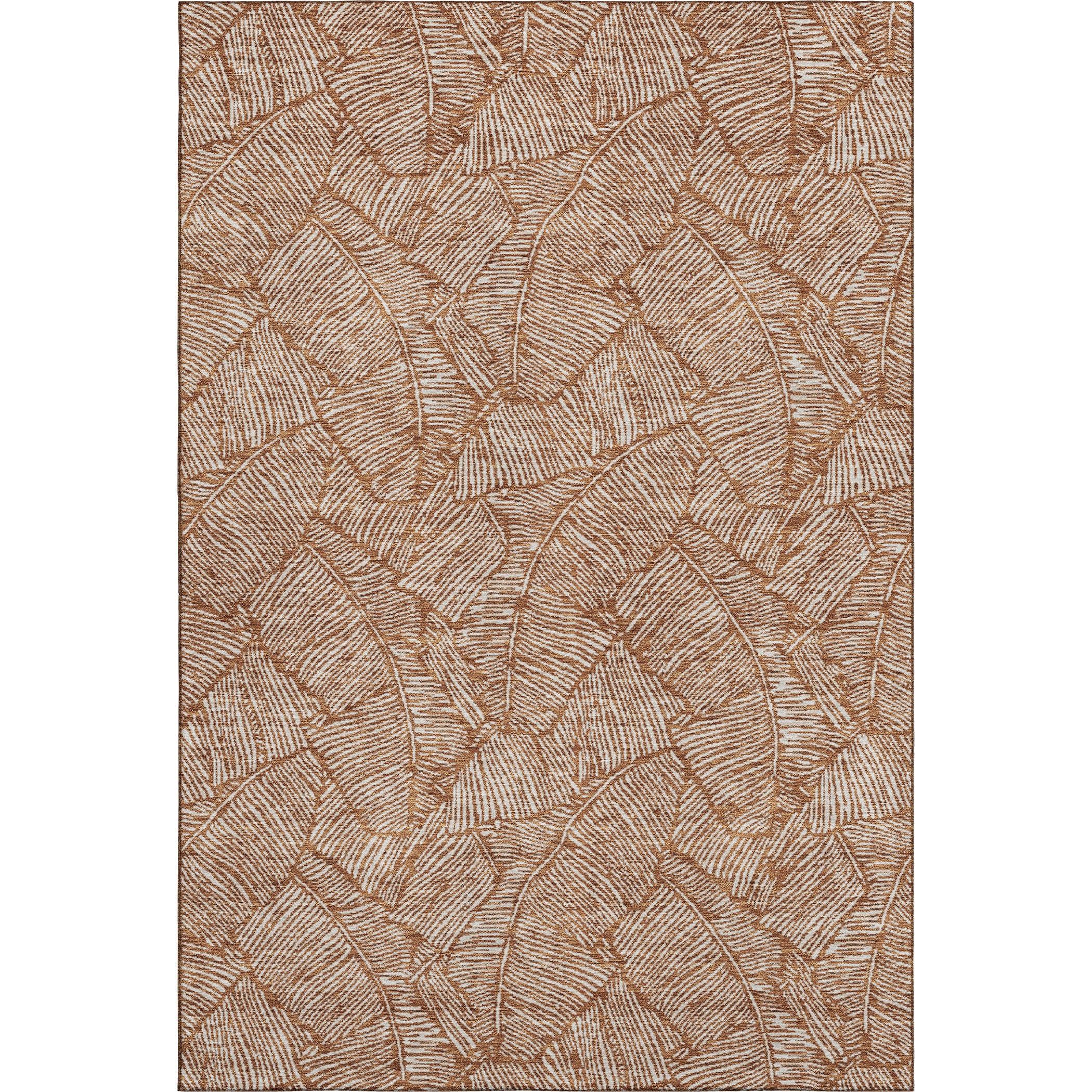 Dubrovnik Machine Washable Transitional Paprika Orange Rug 2'6" x 3'10" #shape_Rectangle