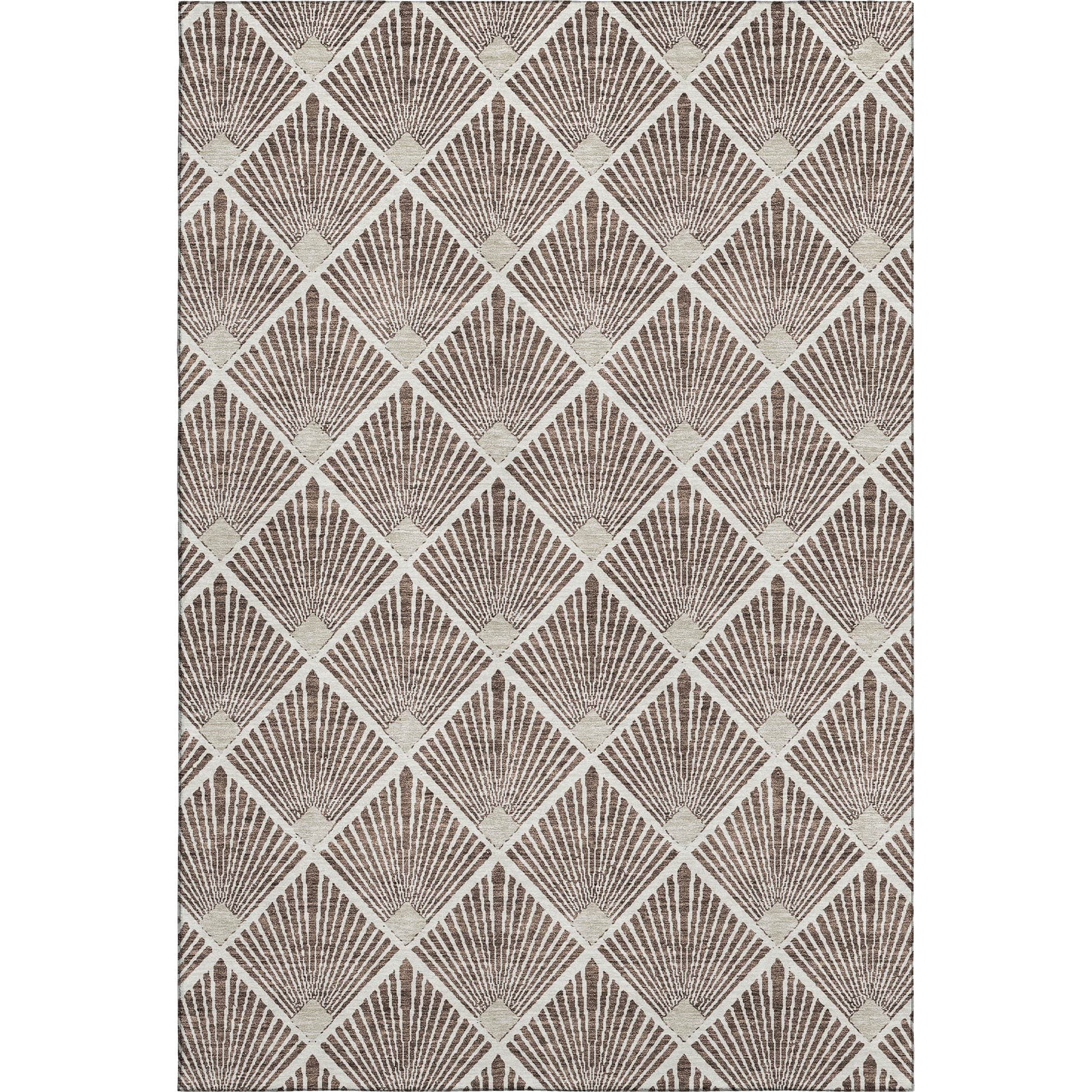 Kotor Machine Washable Transitional Brown Rug 2'6" x 3'10" #shape_Rectangle