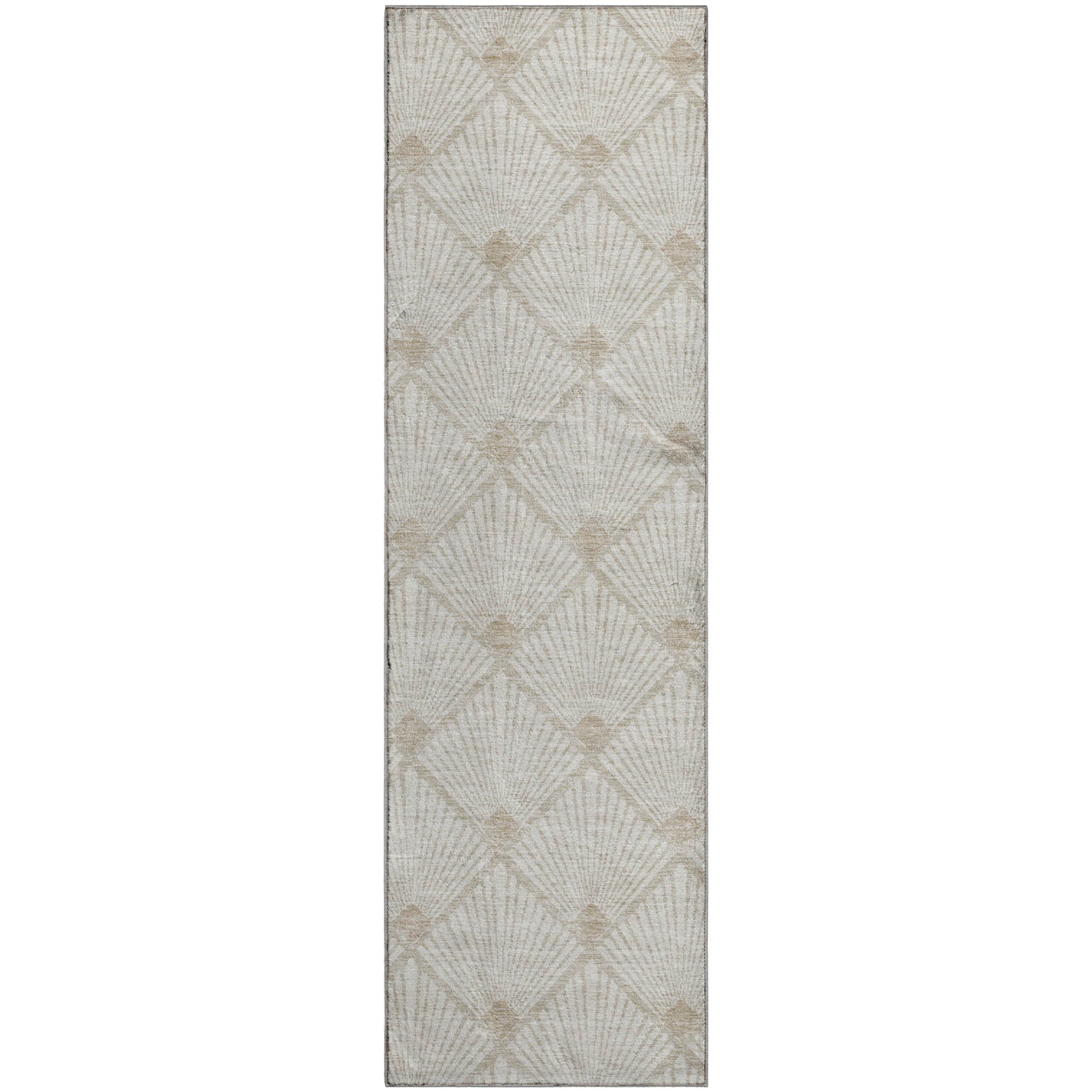Kotor Machine Washable Transitional Ivory Rug 2'3" x 7'6" #shape_Runner