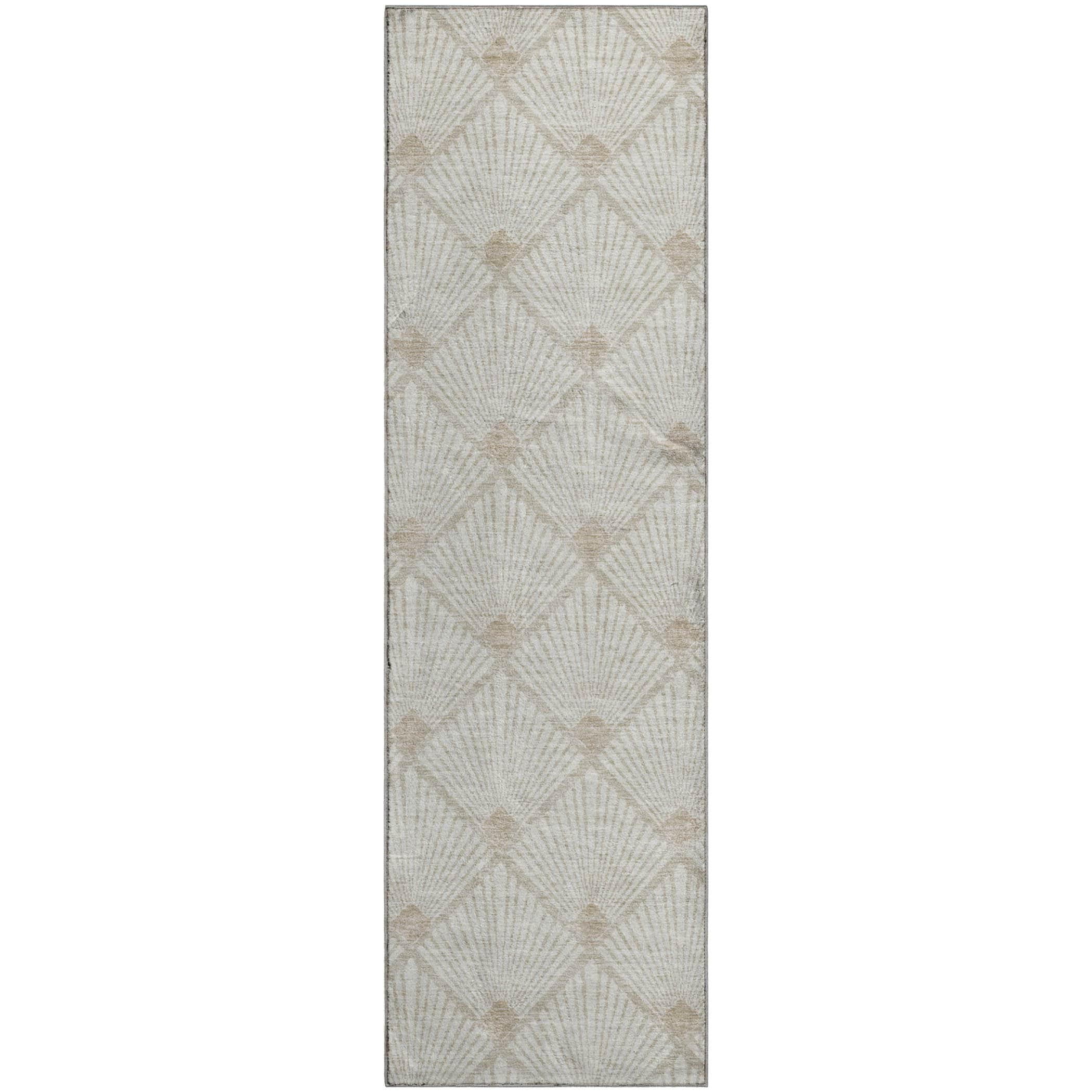 Kotor Machine Washable Transitional Ivory Rug 2'3" x 7'6" #shape_Runner