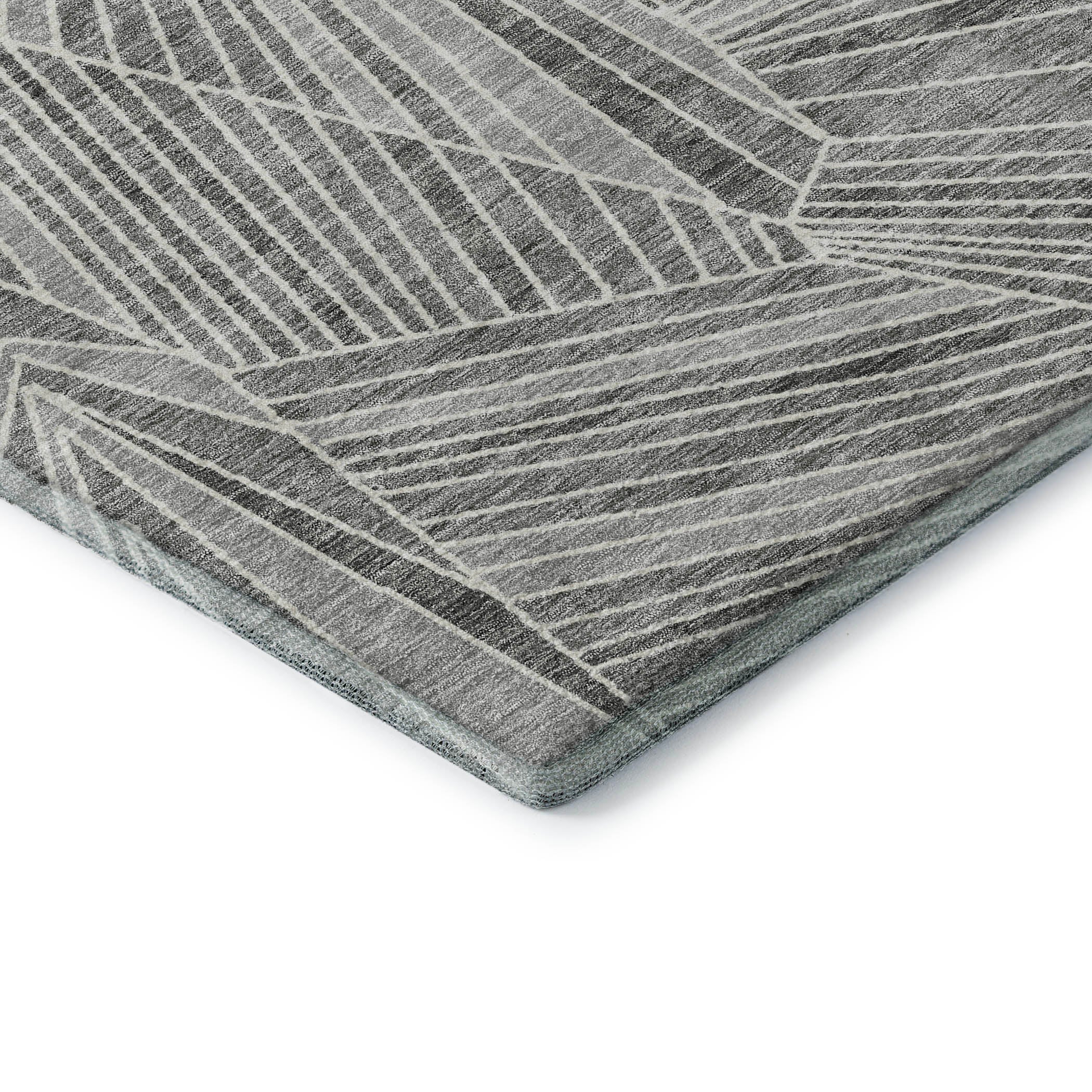 Siena Machine Washable Transitional Gray Rug 1'8" x 2'6" #shape_Rectangle