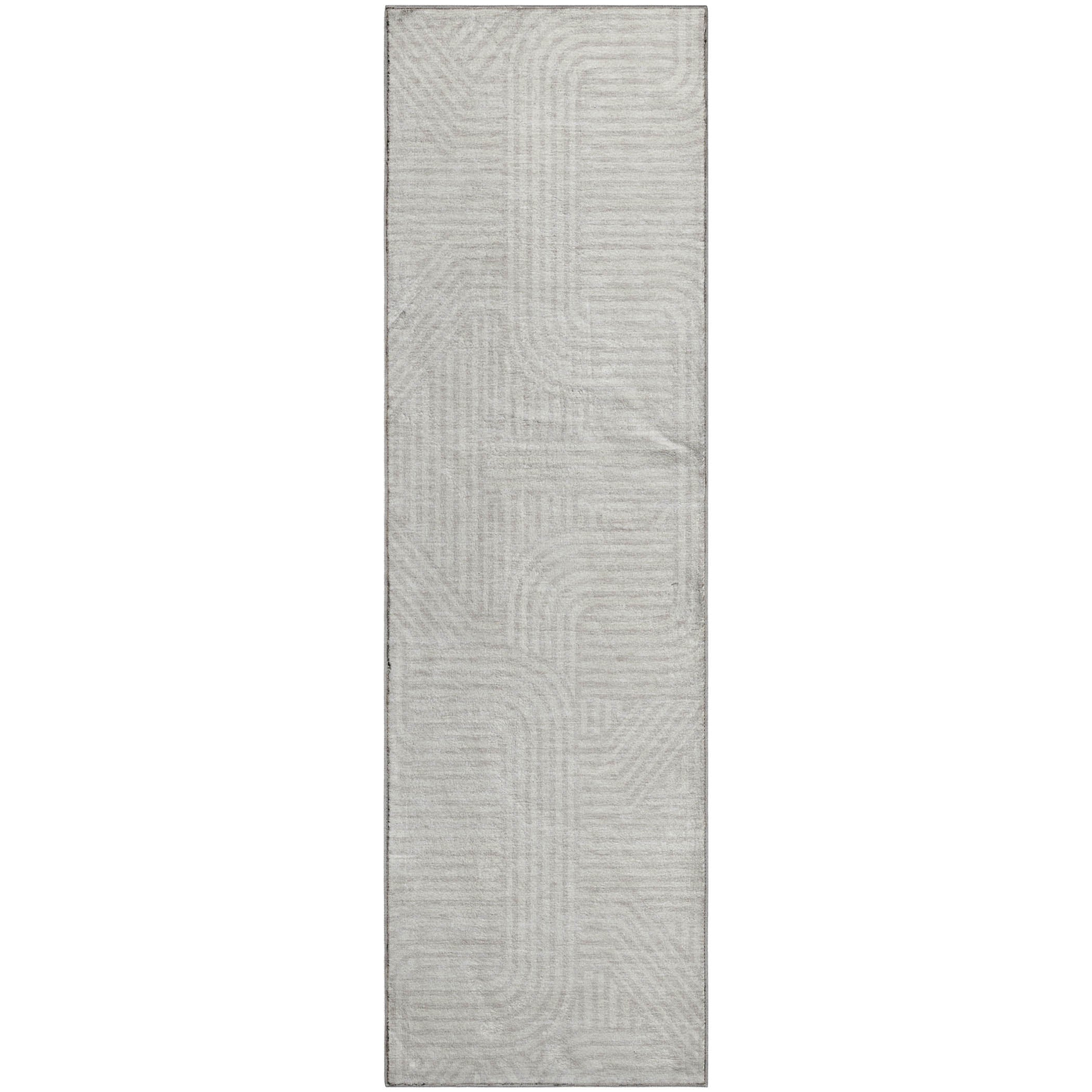 Prague Machine Washable Transitional Ivory Rug 2'3" x 7'6" #shape_Runner