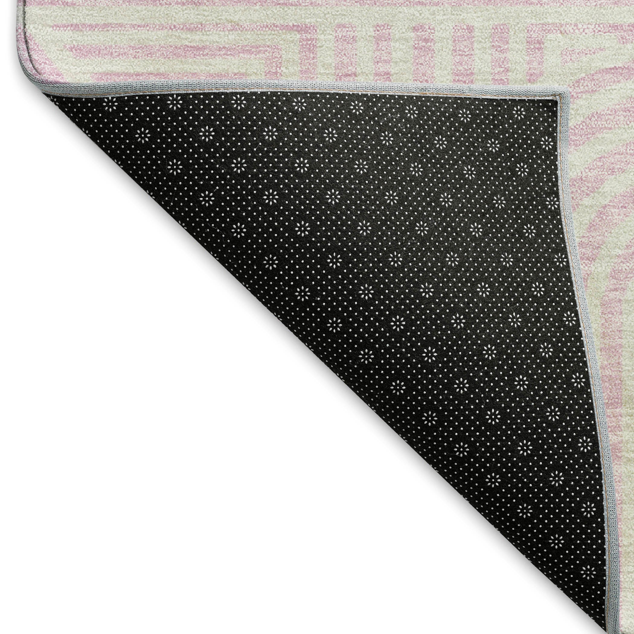 Prague Machine Washable Transitional Pink Rug 1'8" x 2'6" #shape_Rectangle