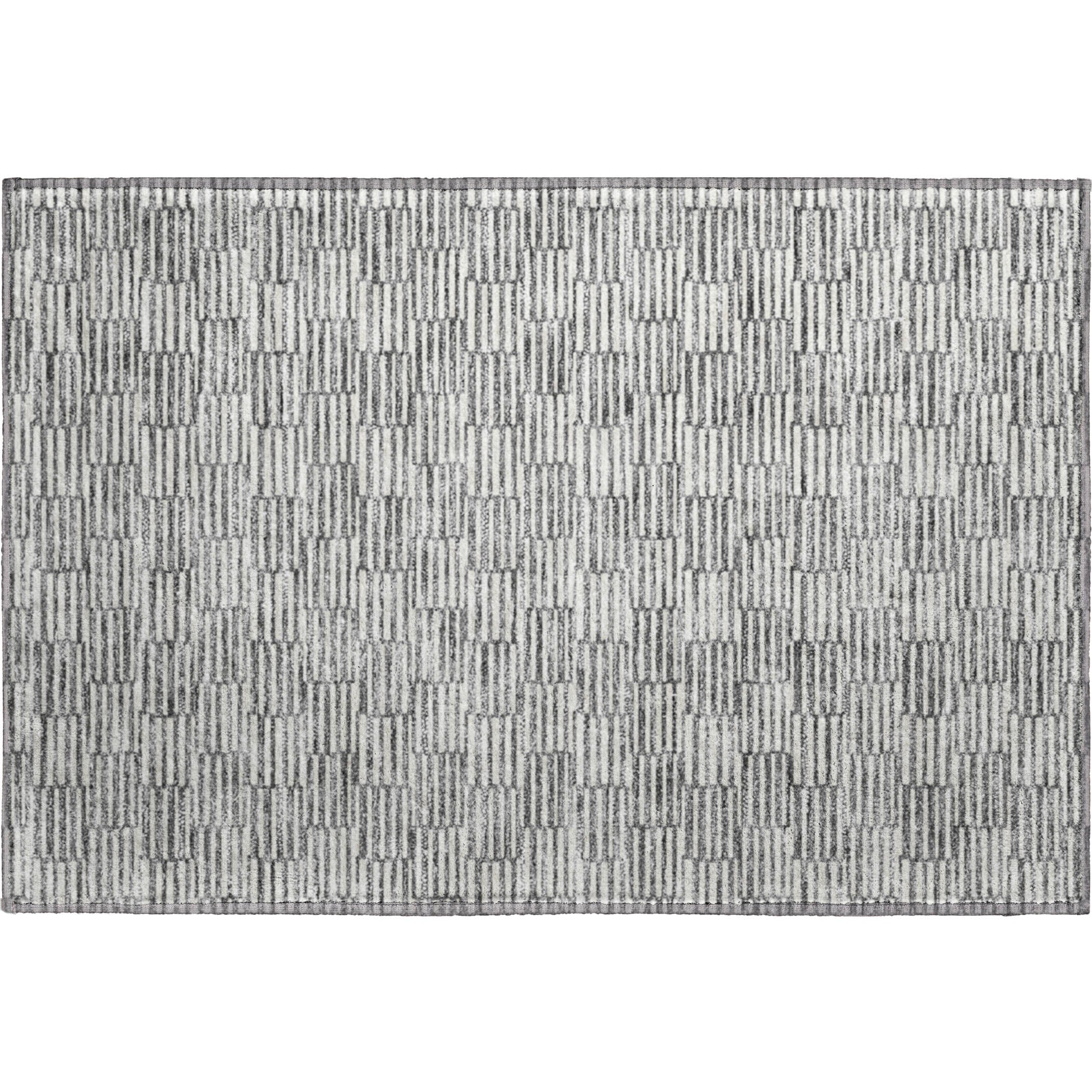 Vienna Machine Washable Transitional Gray Rug 1'8" x 2'6" #shape_Rectangle