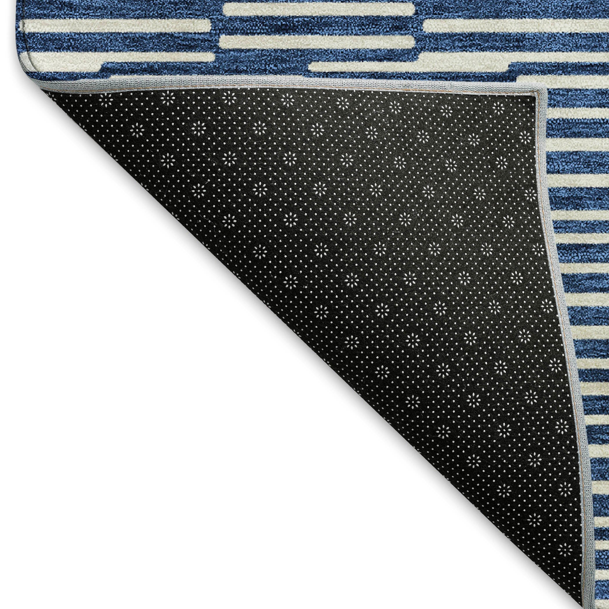 Vienna Machine Washable Transitional Navy Blue Rug 1'8" x 2'6" #shape_Rectangle