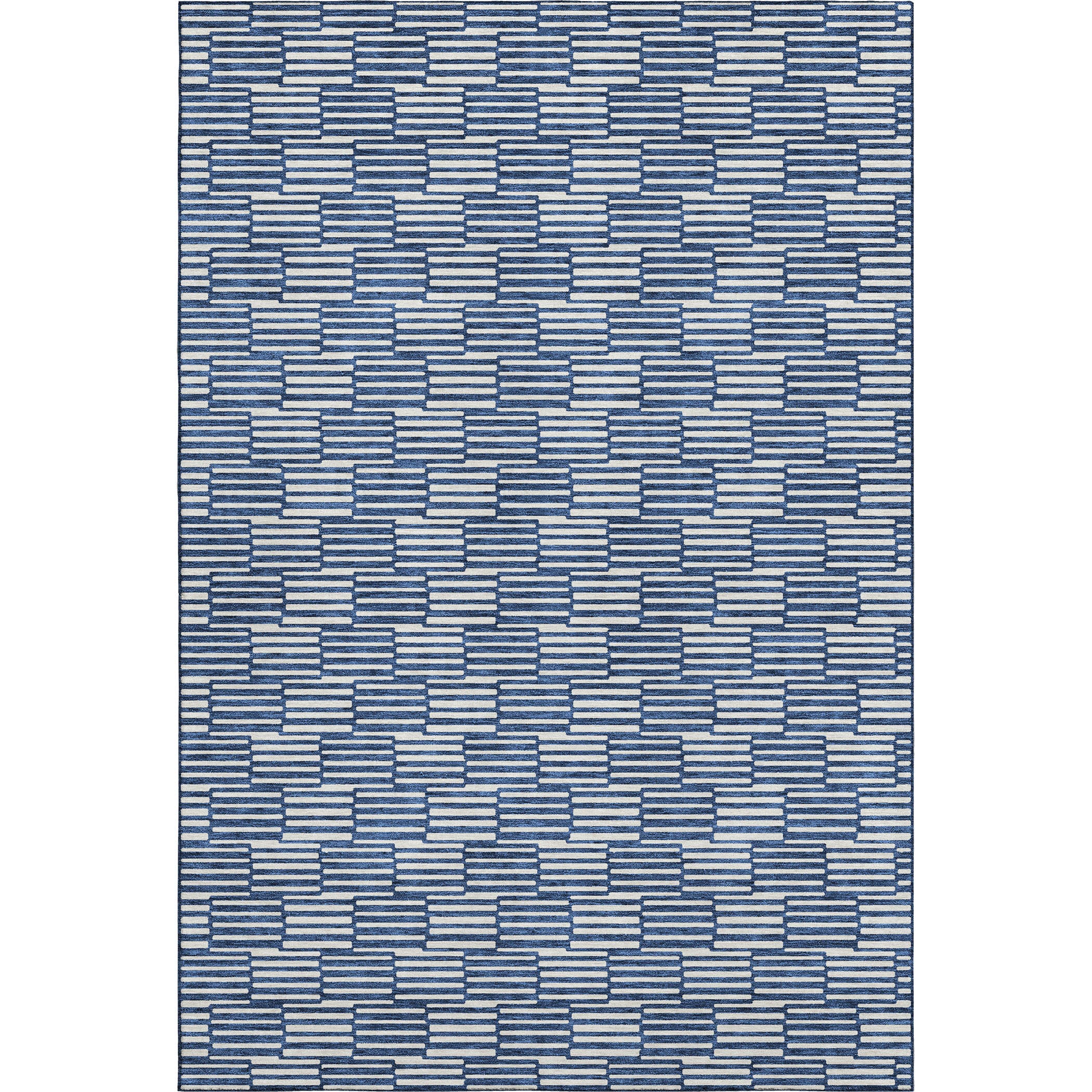 Vienna Machine Washable Transitional Navy Blue Rug 2'6" x 3'10" #shape_Rectangle