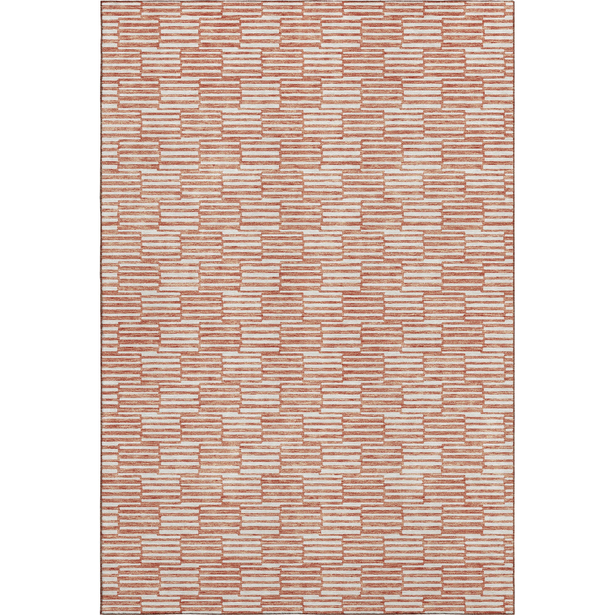 Vienna Machine Washable Transitional Salmon Orange Rug 2'6" x 3'10" #shape_Rectangle