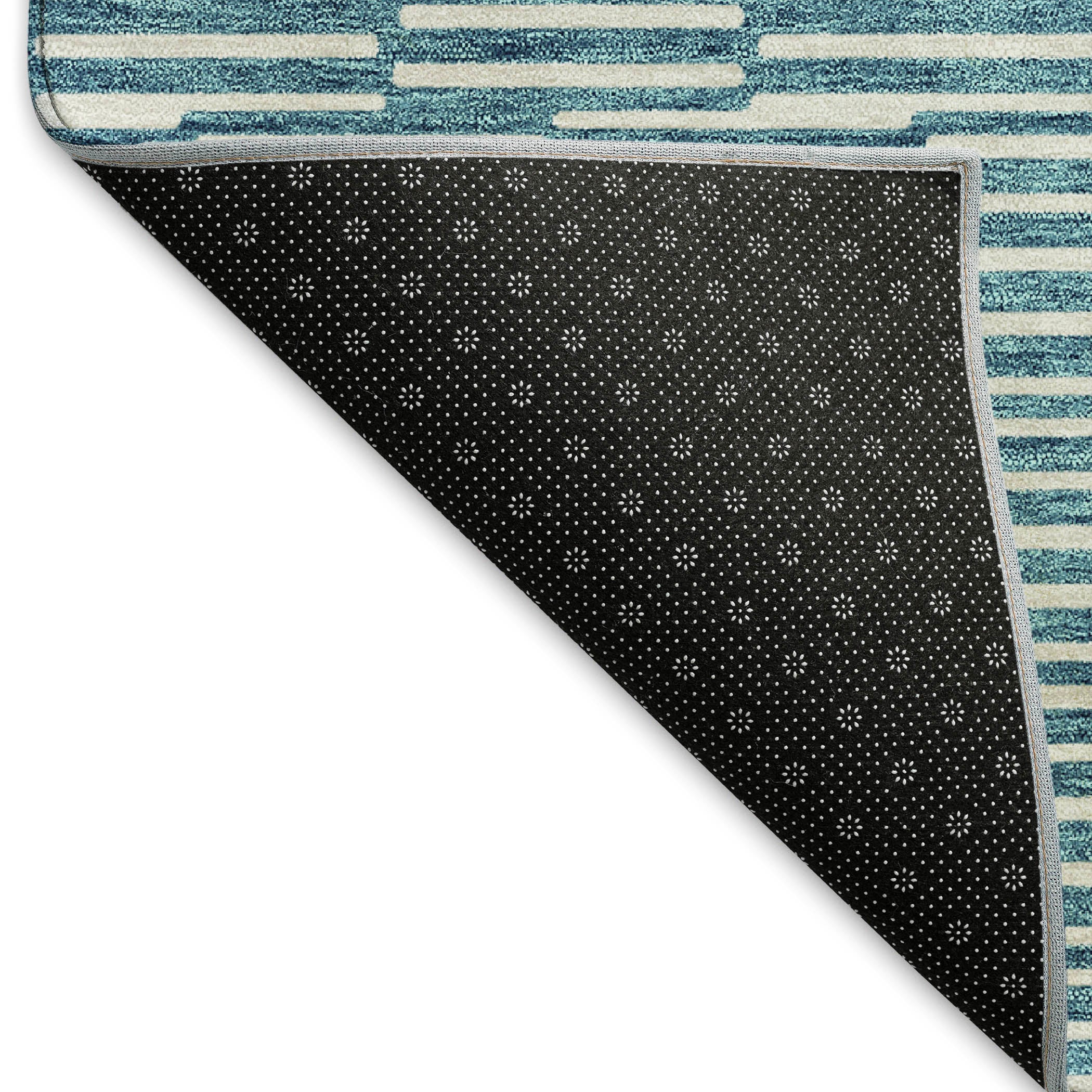 Vienna Machine Washable Transitional Teal Rug 1'8" x 2'6" #shape_Rectangle