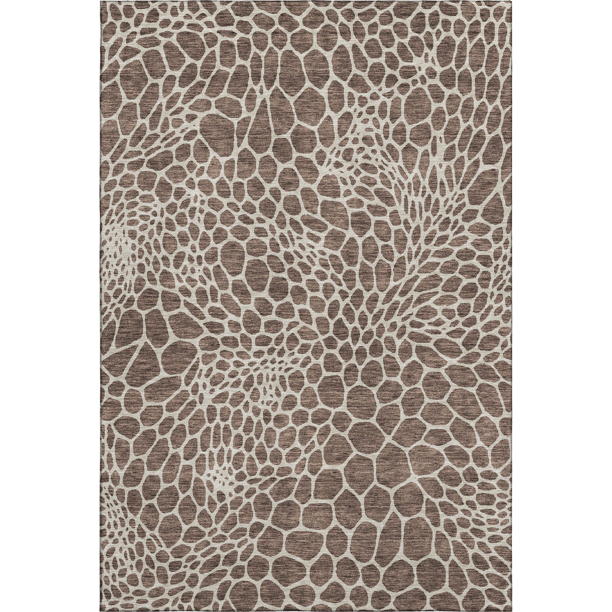 Rome Machine Washable Transitional Brown Rug 2'6" x 3'10" #shape_Rectangle