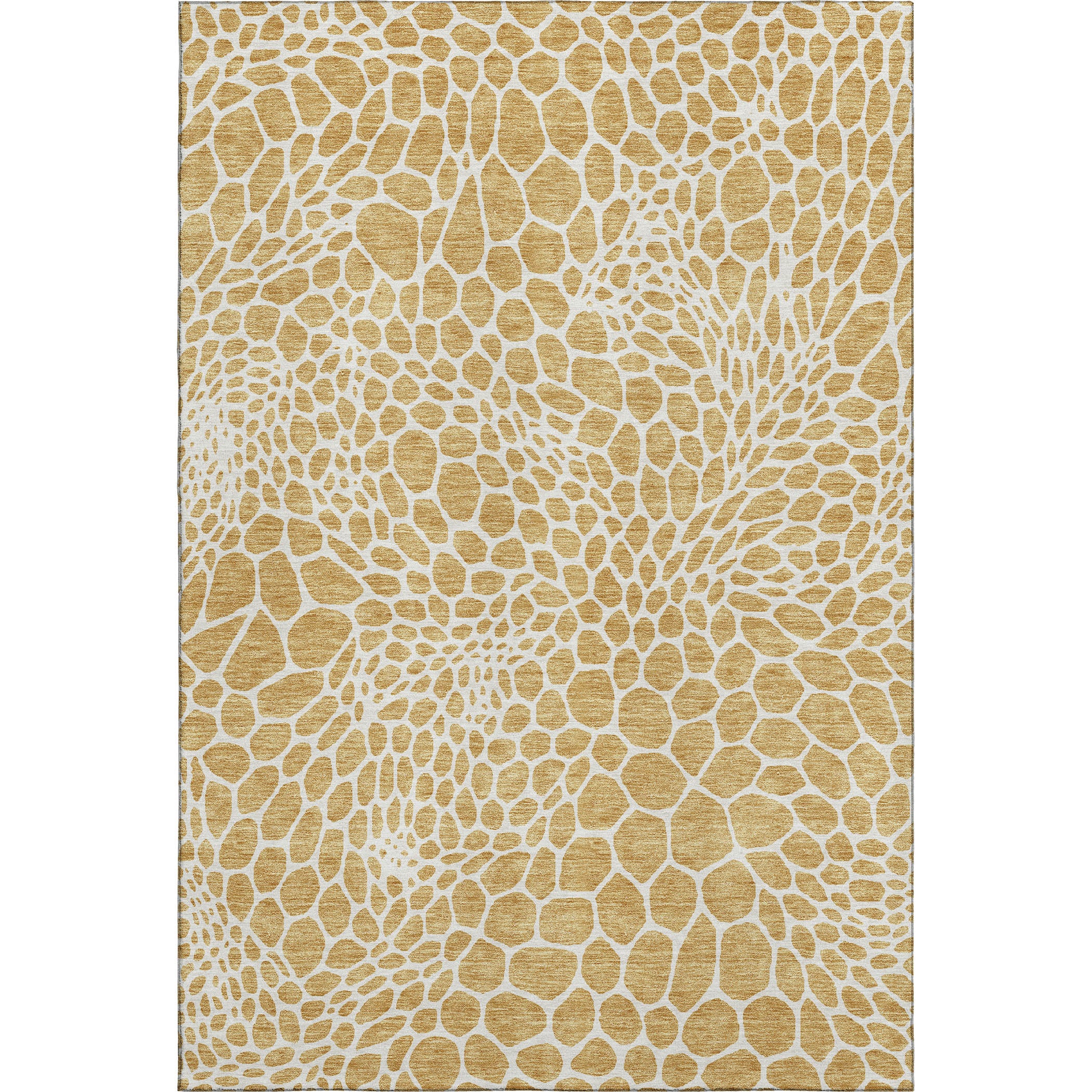 Rome Machine Washable Transitional Gold Rug 2'6" x 3'10" #shape_Rectangle
