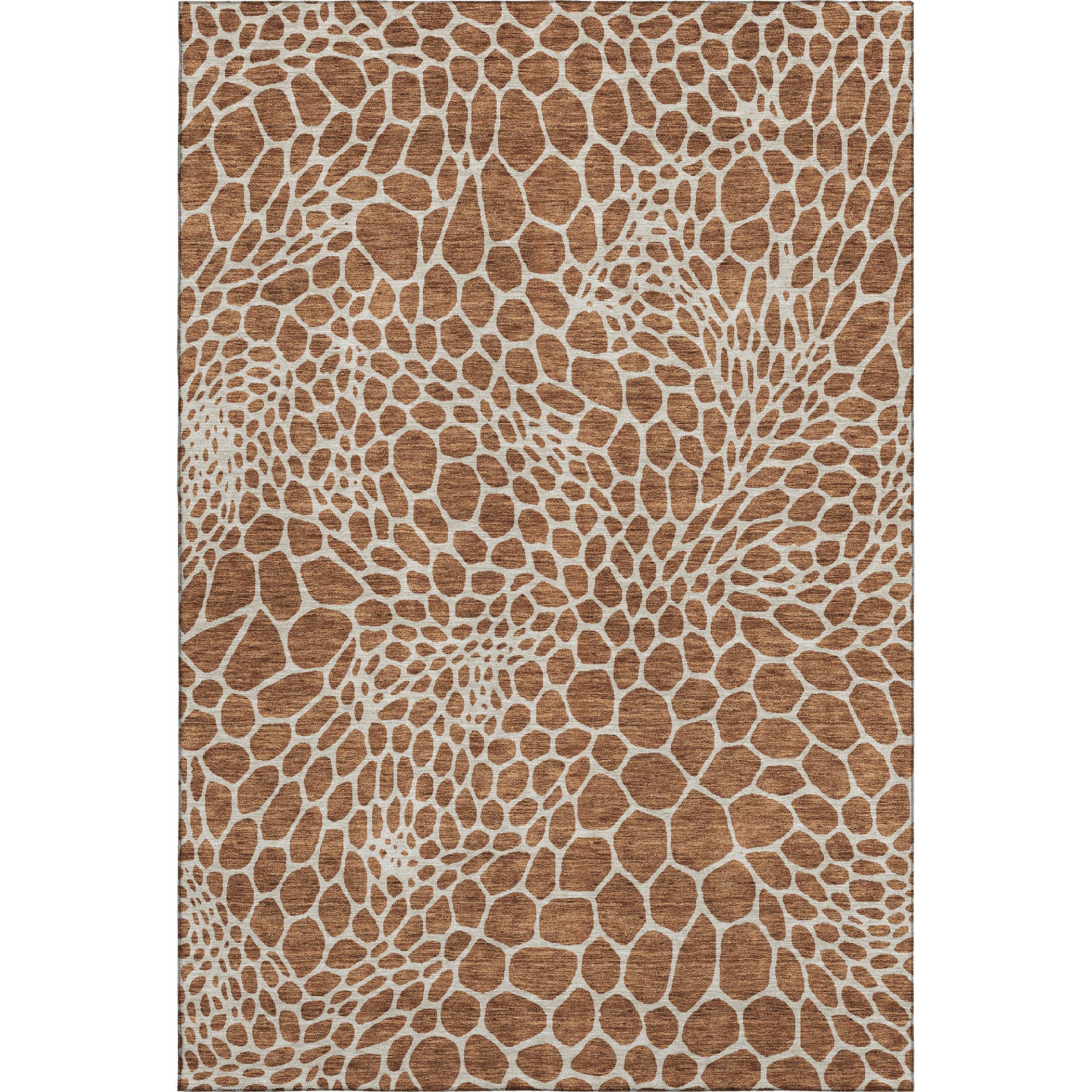 Rome Machine Washable Transitional Paprika Orange Rug 2'6" x 3'10" #shape_Rectangle