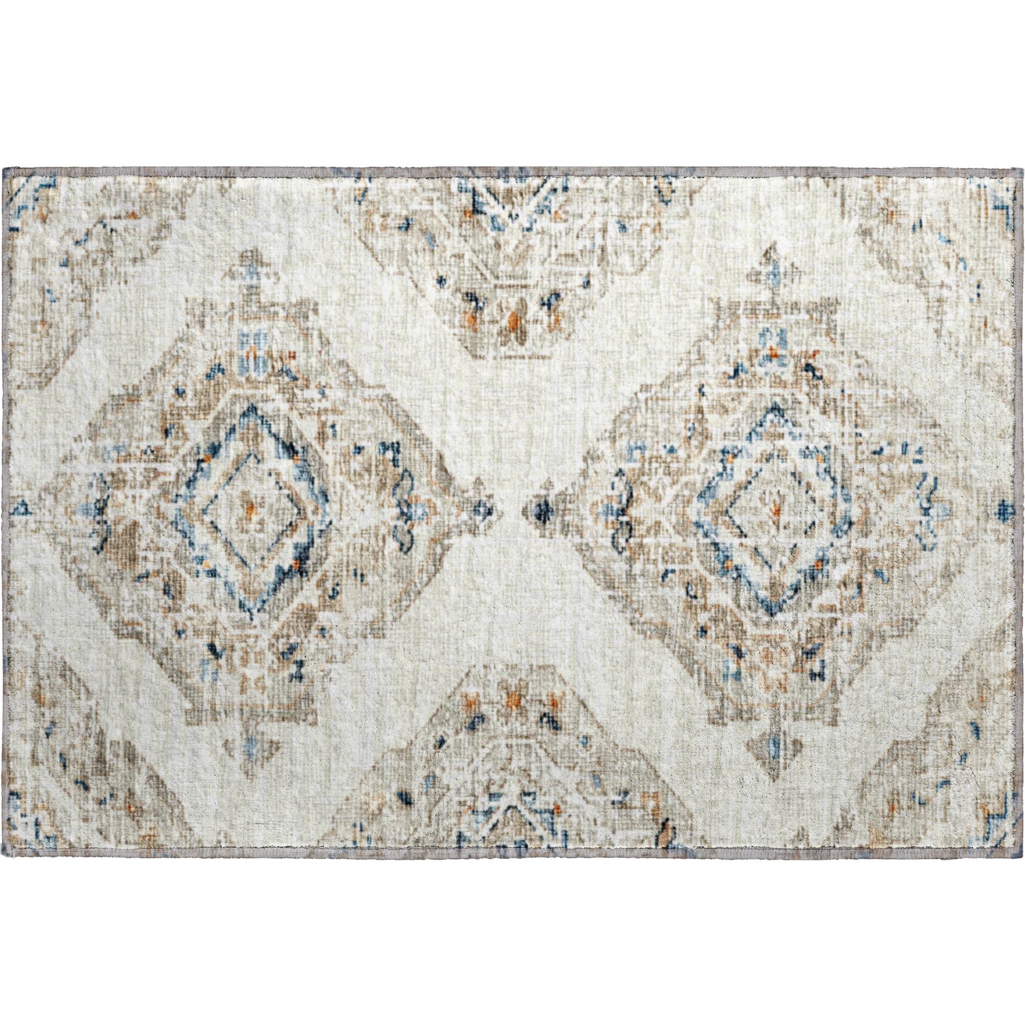 Bogota Machine Washable Traditional Linen Multi Rug 1'8" x 2'6" #shape_Rectangle