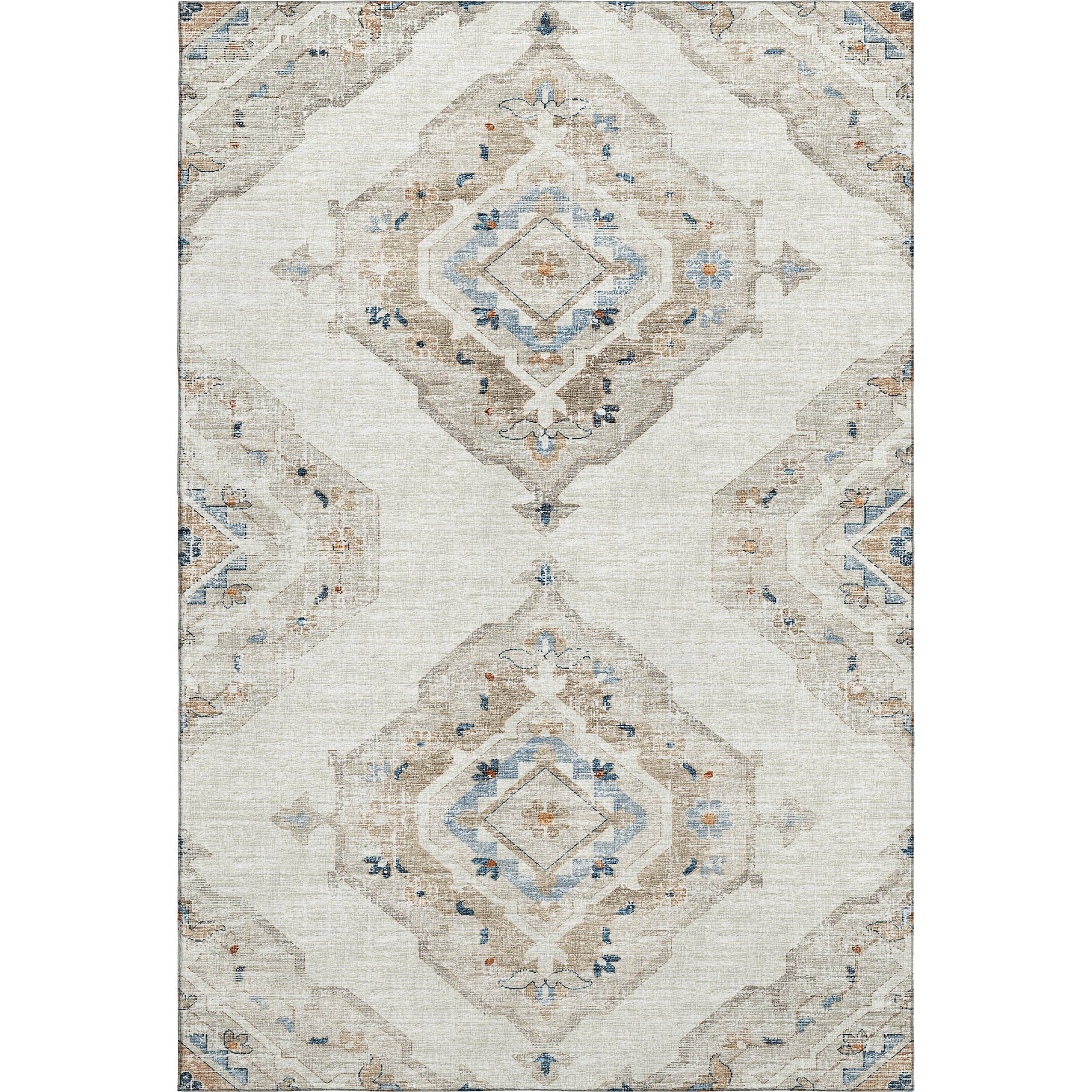 Bogota Machine Washable Traditional Linen Multi Rug 2'6" x 3'10" #shape_Rectangle