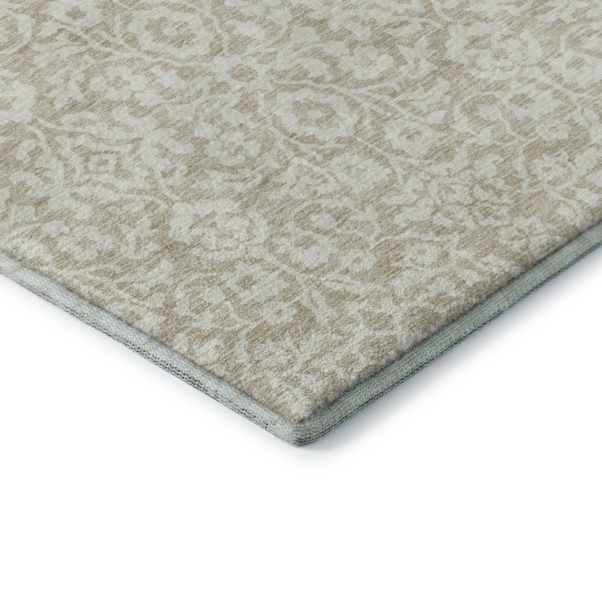 Sintra Machine Washable Traditional Beige Brown Rug 1'8" x 2'6" #shape_Rectangle