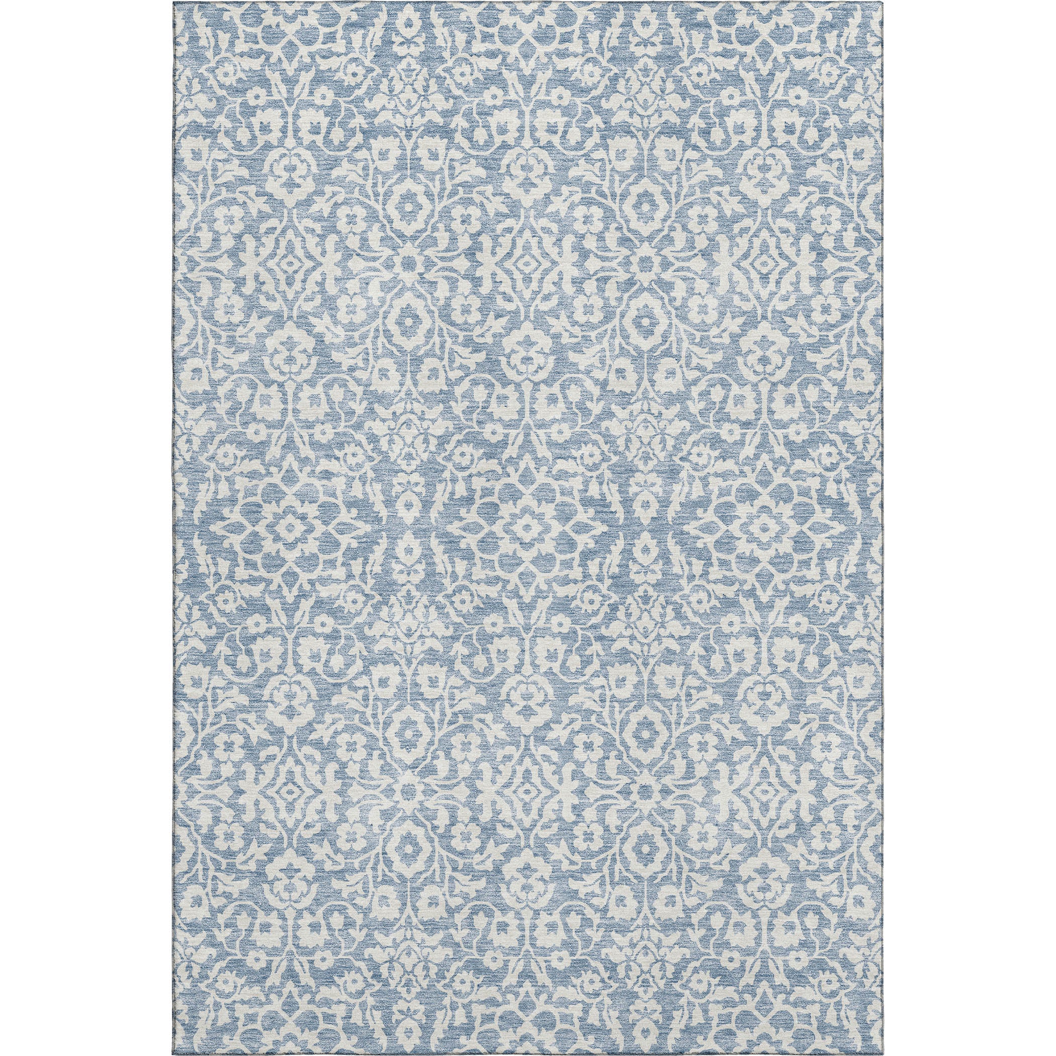 Sintra Machine Washable Traditional Denim Blue Rug 2'6" x 3'10" #shape_Rectangle