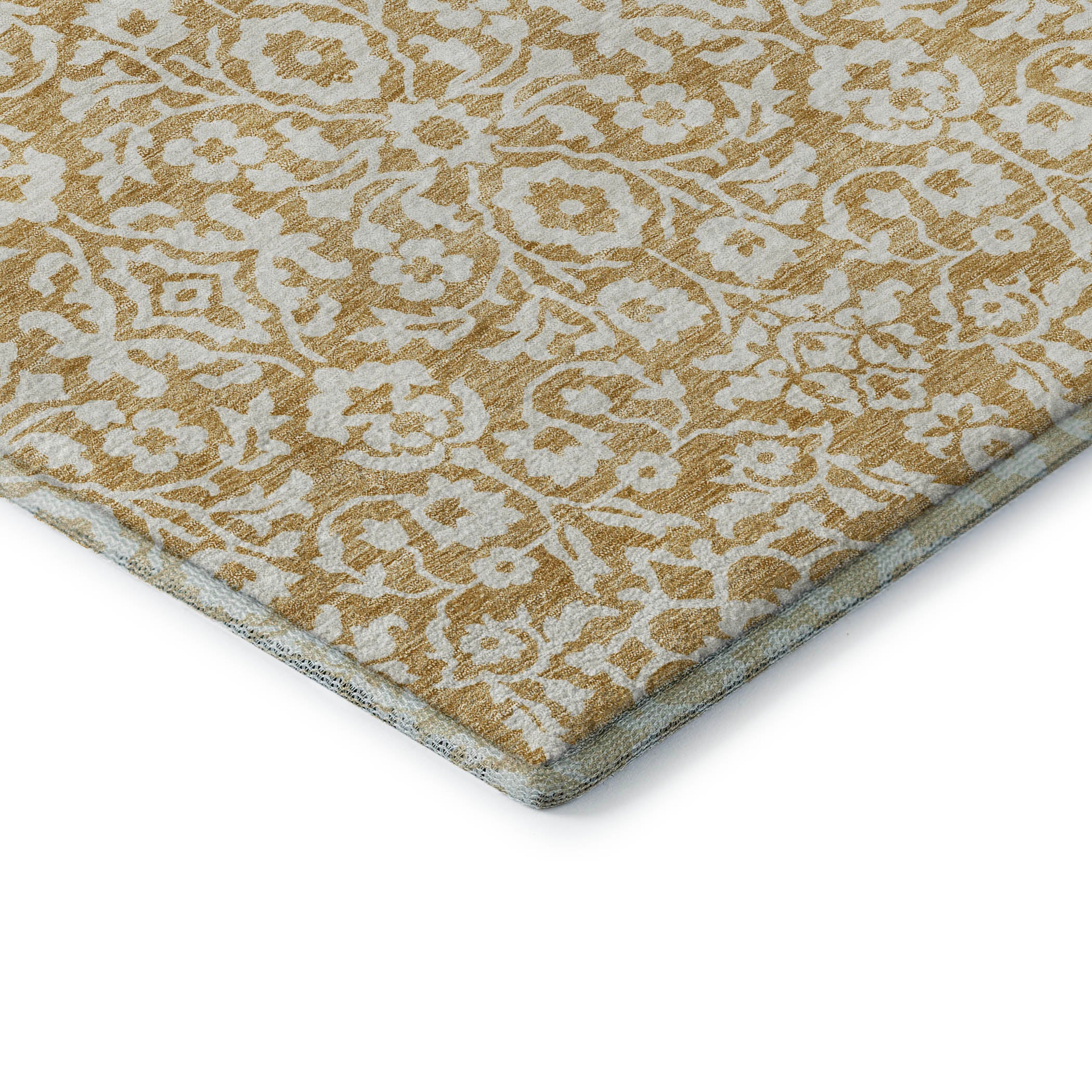 Sintra Machine Washable Traditional Gold Rug 1'8" x 2'6" #shape_Rectangle