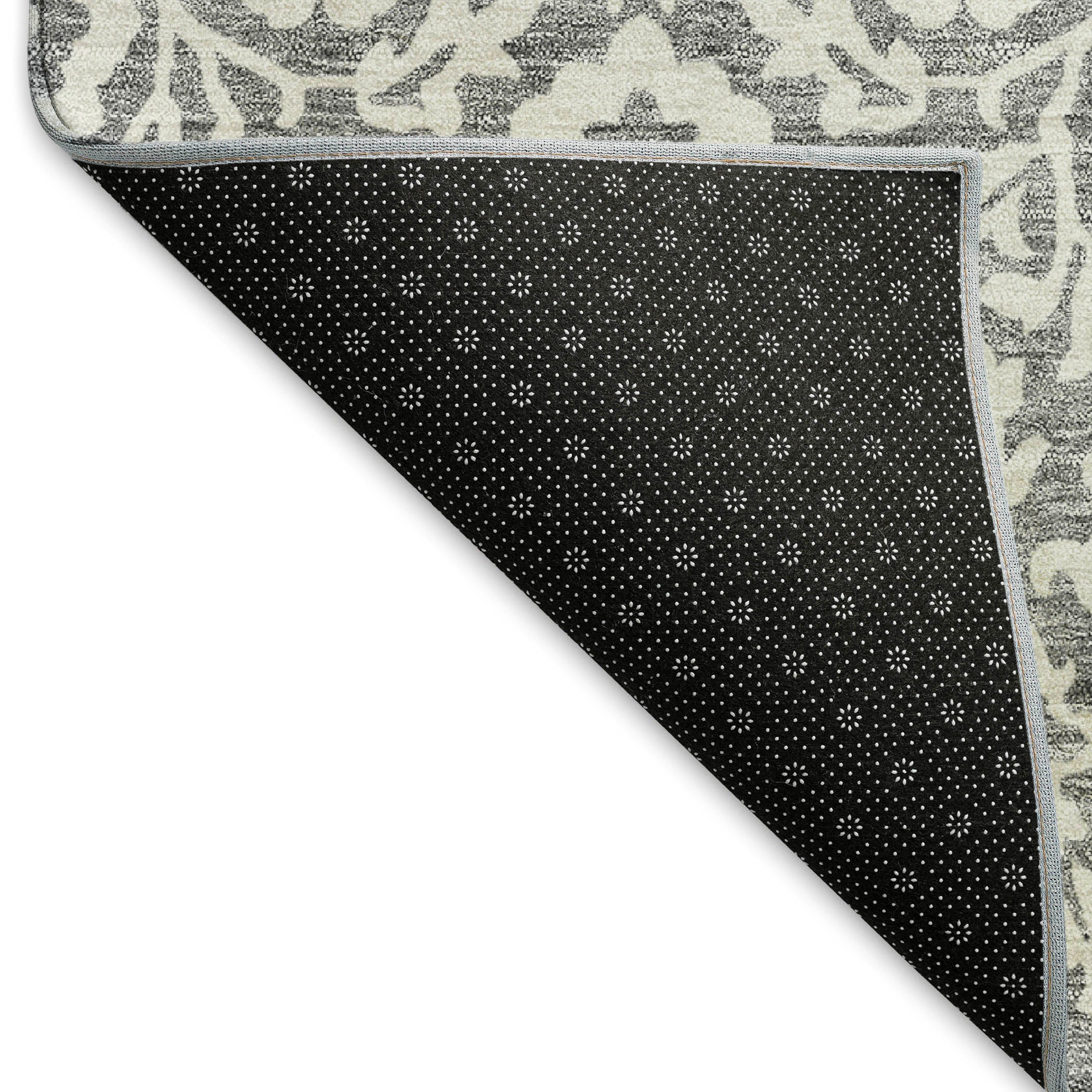 Sintra Machine Washable Traditional Gray Rug 1'8" x 2'6" #shape_Rectangle