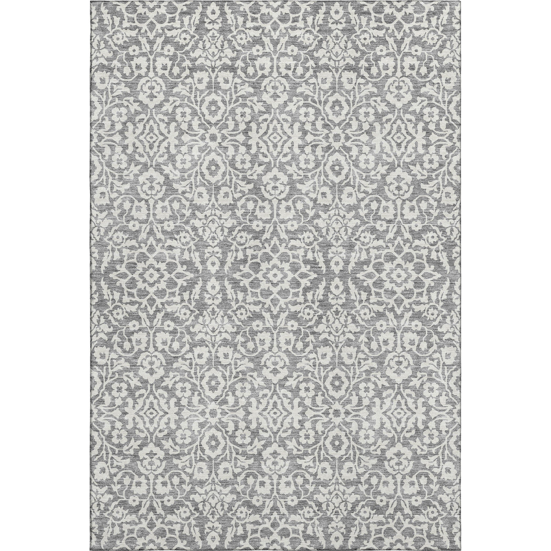 Sintra Machine Washable Traditional Gray Rug 2'6" x 3'10" #shape_Rectangle