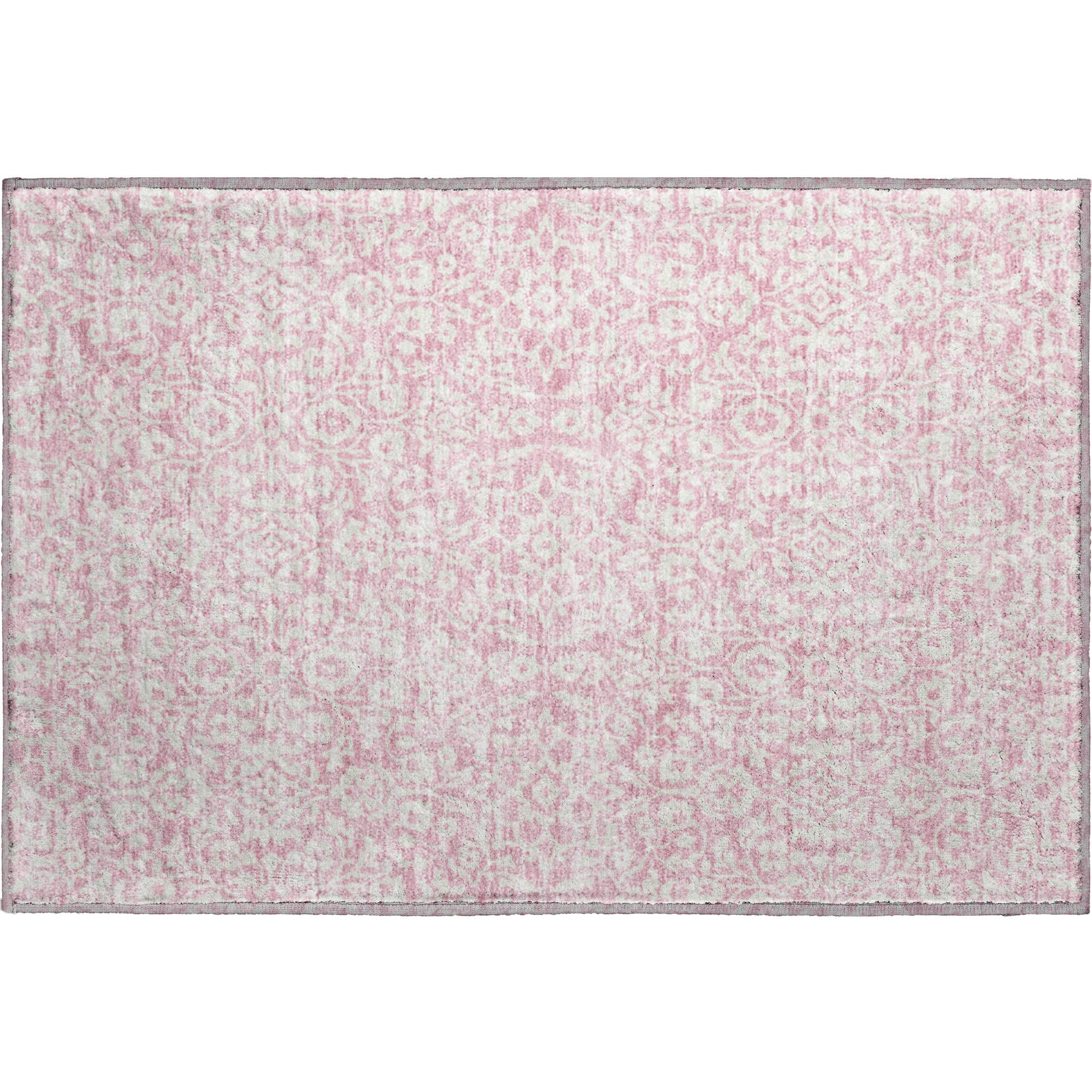 Sintra Machine Washable Traditional Pink Rug 1'8" x 2'6" #shape_Rectangle