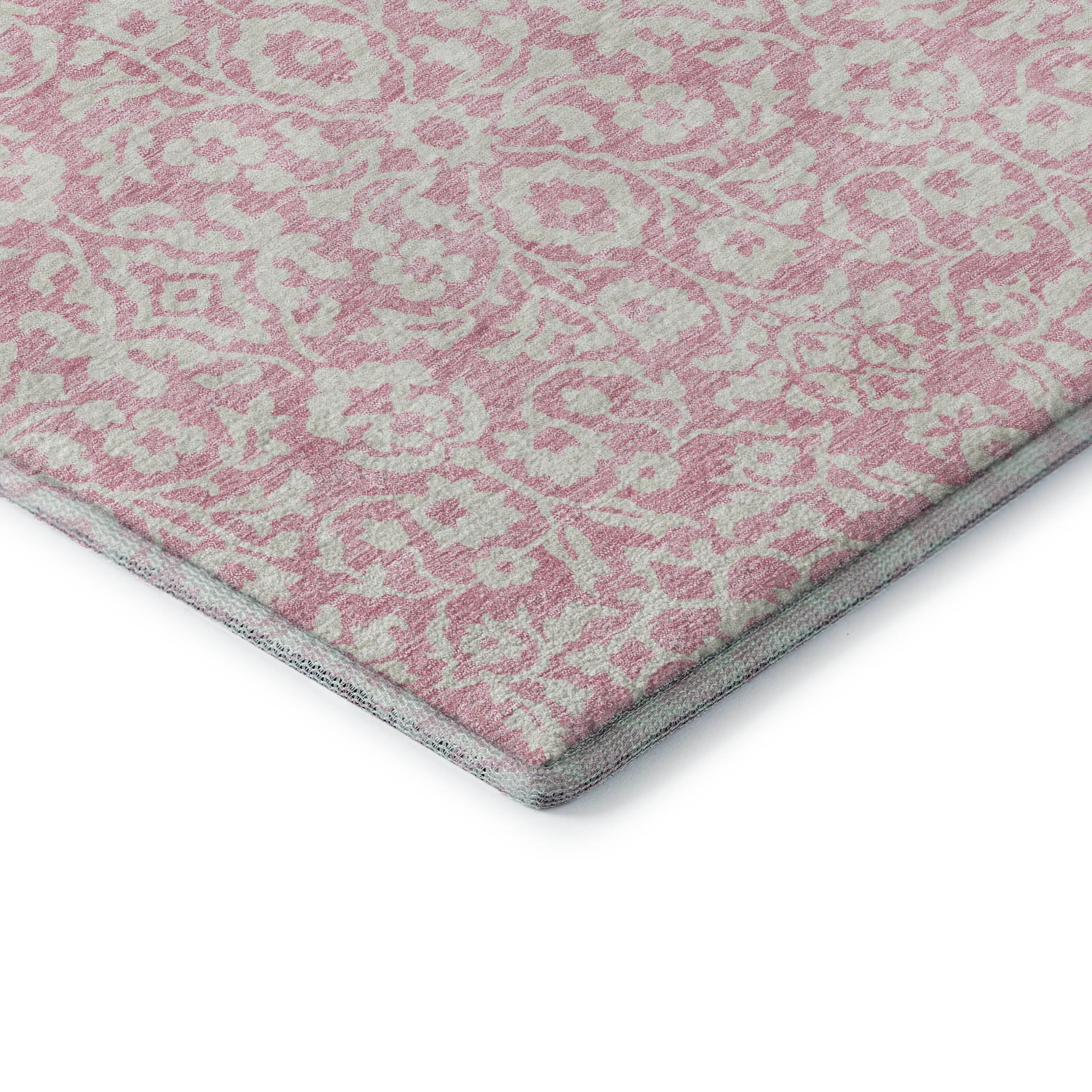 Sintra Machine Washable Traditional Pink Rug 1'8" x 2'6" #shape_Rectangle