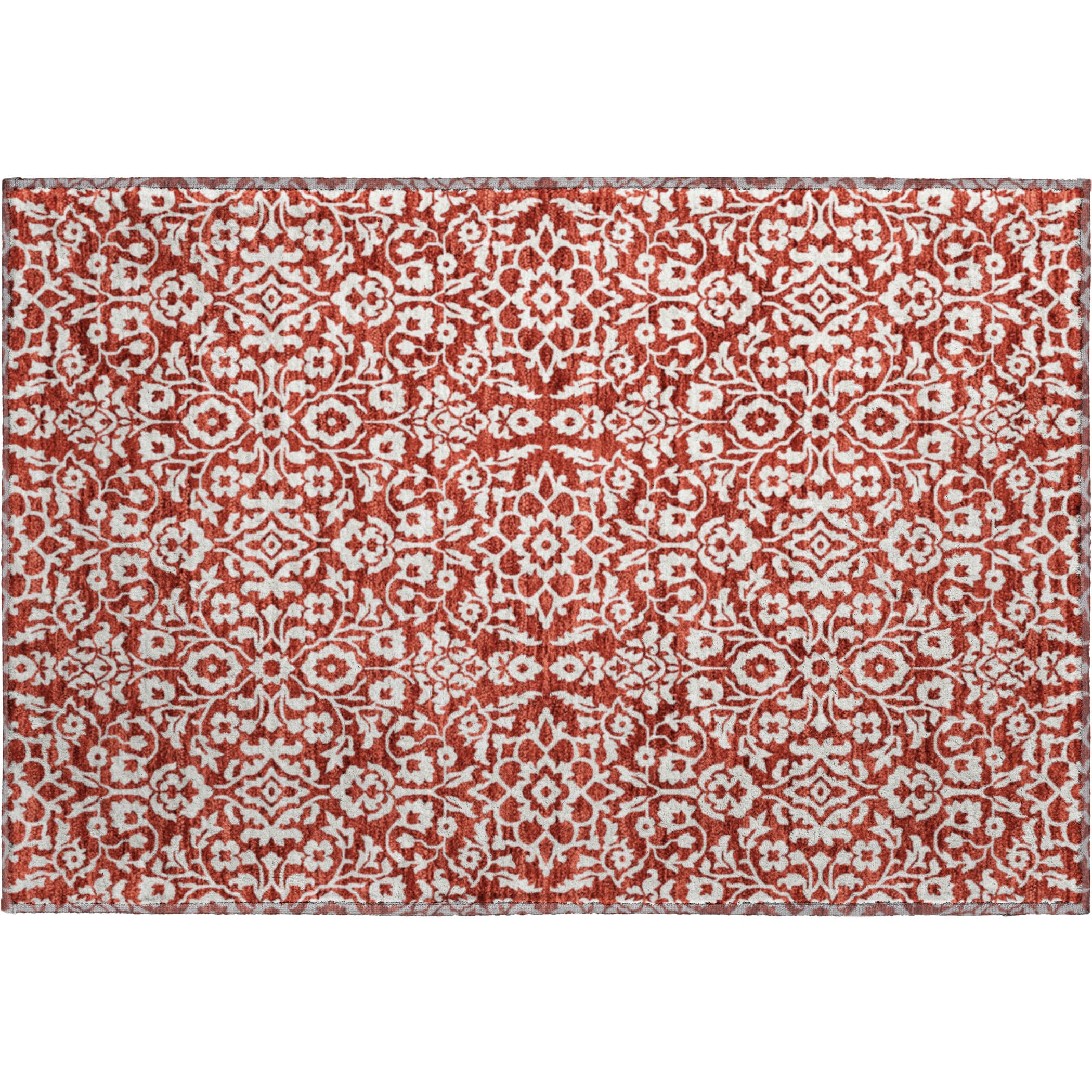 Sintra Machine Washable Traditional Red Rug 1'8" x 2'6" #shape_Rectangle