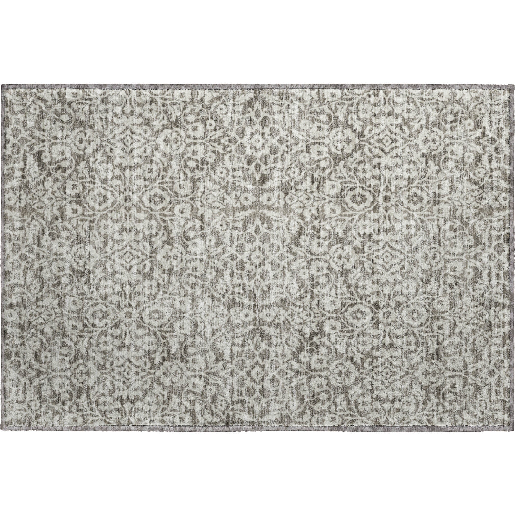 Sintra Machine Washable Traditional Taupe Brown Rug 1'8" x 2'6" #shape_Rectangle