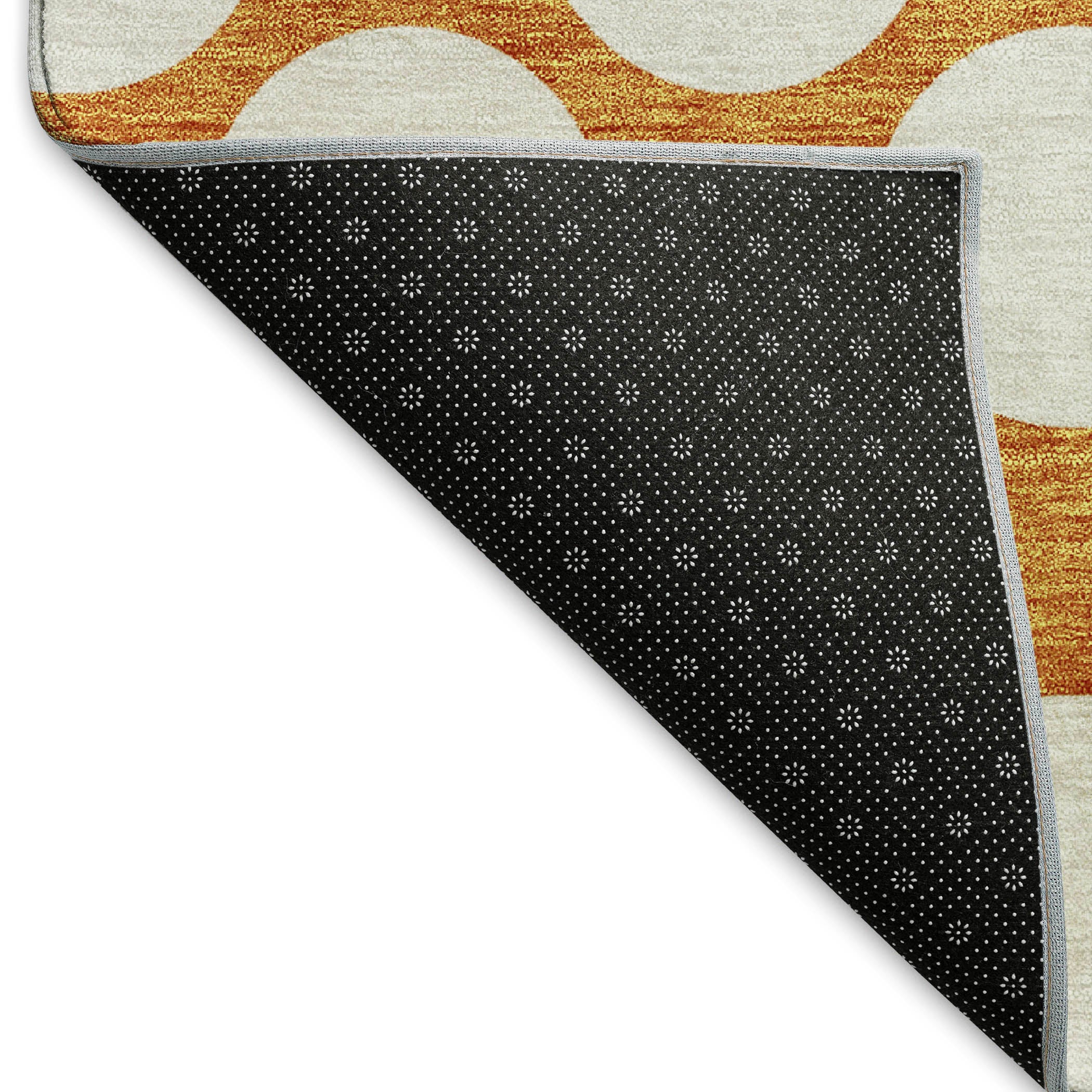 Zanzibar Machine Washable Transitional Orange Rug 1'8" x 2'6" #shape_Rectangle