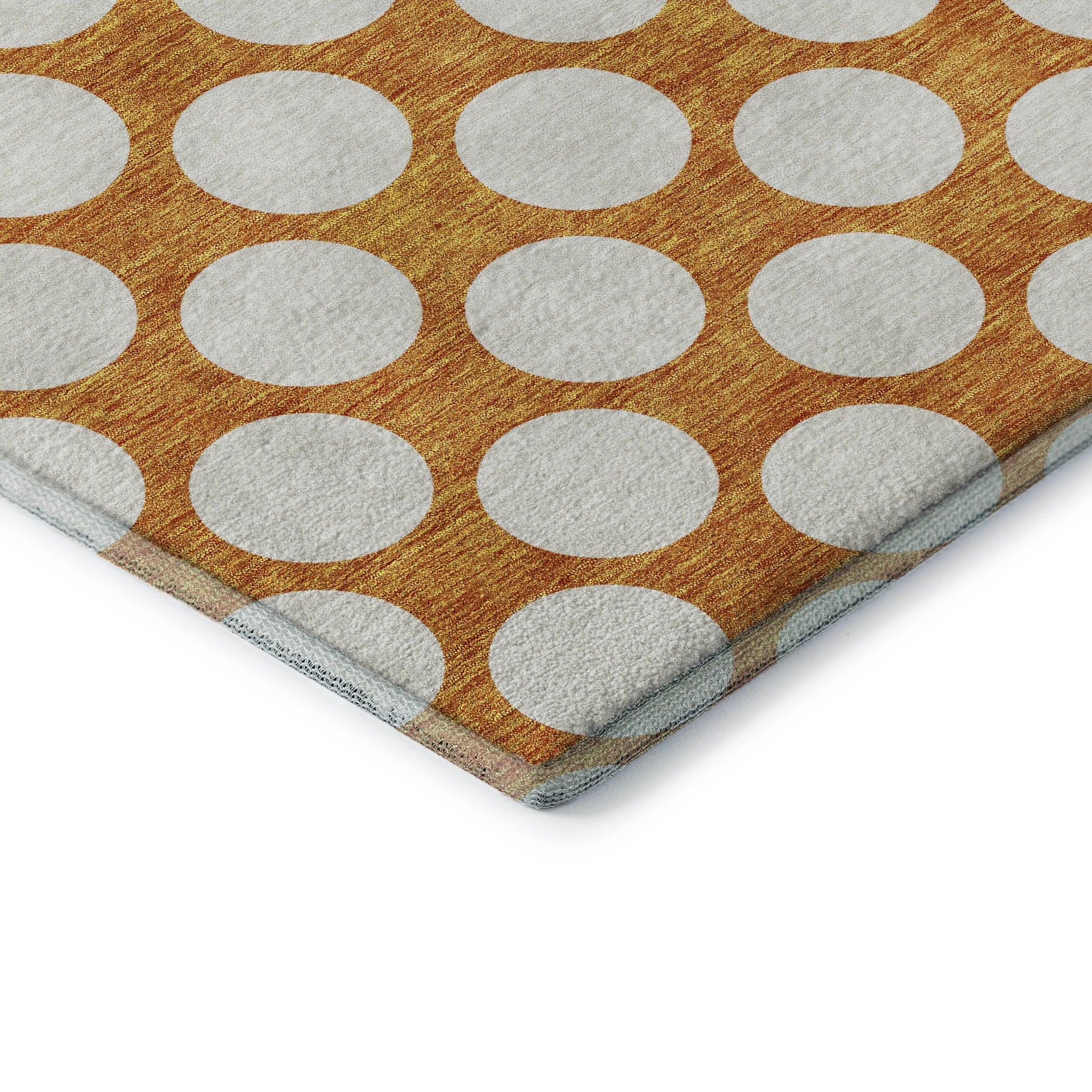 Zanzibar Machine Washable Transitional Orange Rug 1'8" x 2'6" #shape_Rectangle