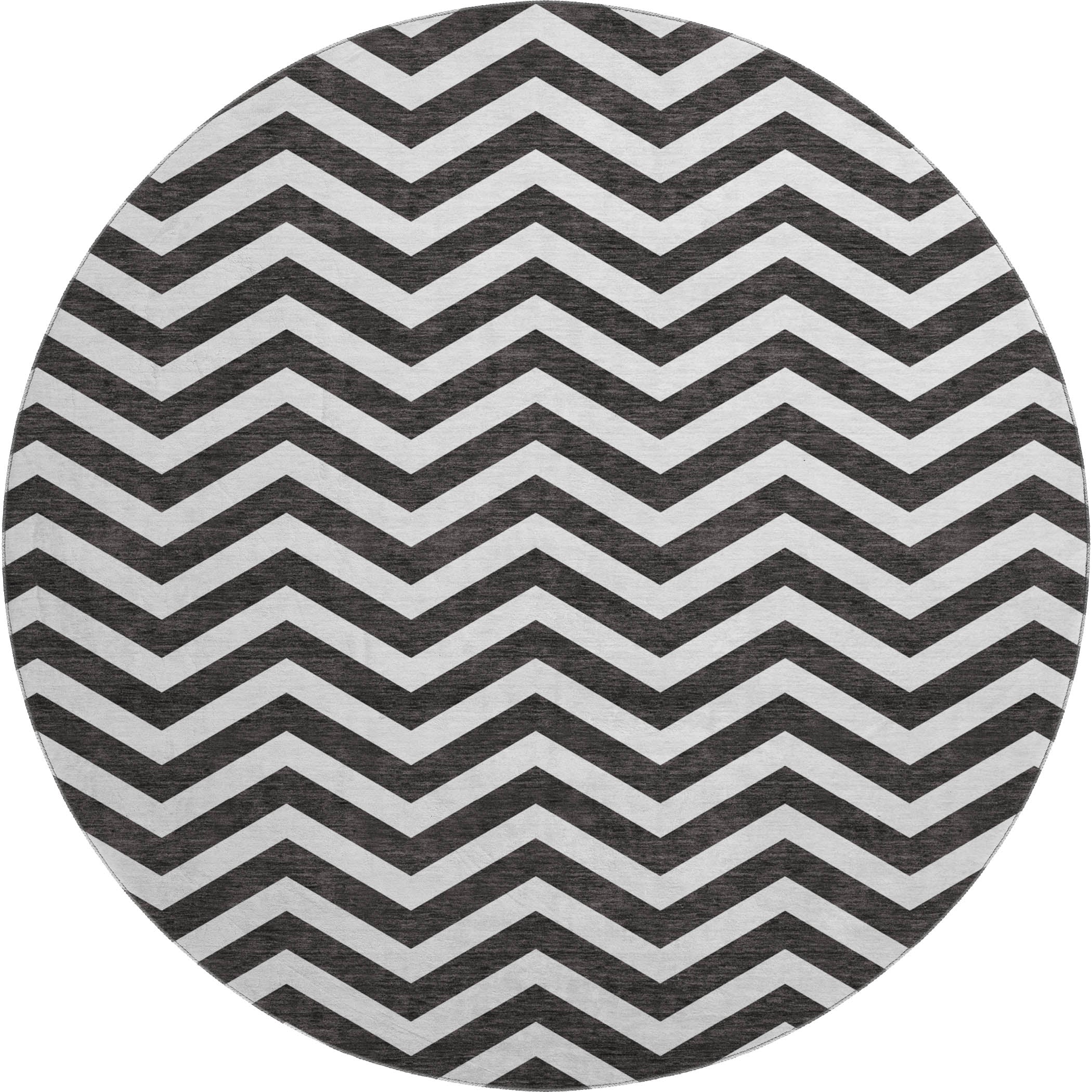 Sarajevo Machine Washable Transitional Black Rug 8' x 8' #shape_Round