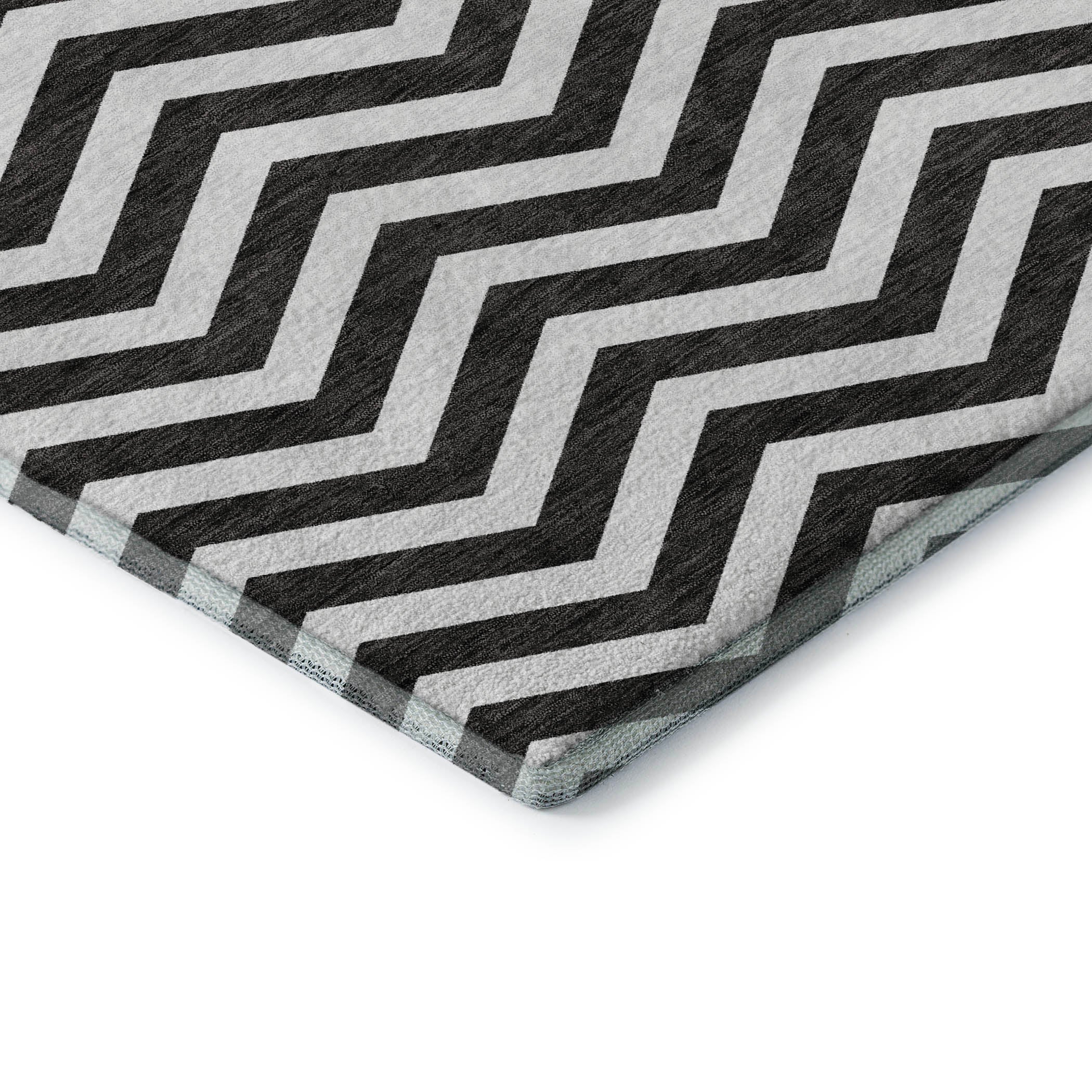 Sarajevo Machine Washable Transitional Black Rug 1'8" x 2'6" #shape_Rectangle