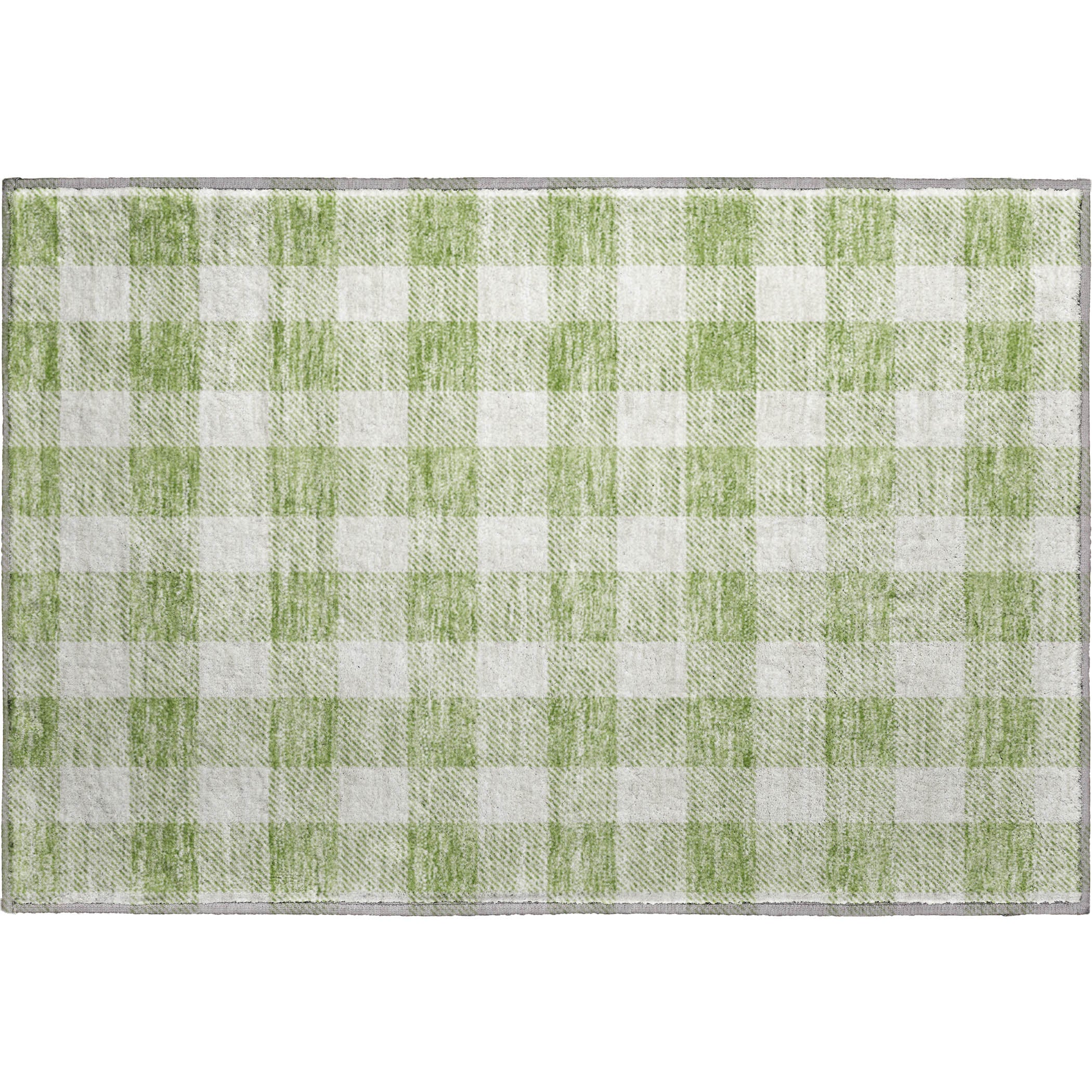 Kyoto Machine Washable Transitional Aloe Green Rug 1'8" x 2'6" #shape_Rectangle