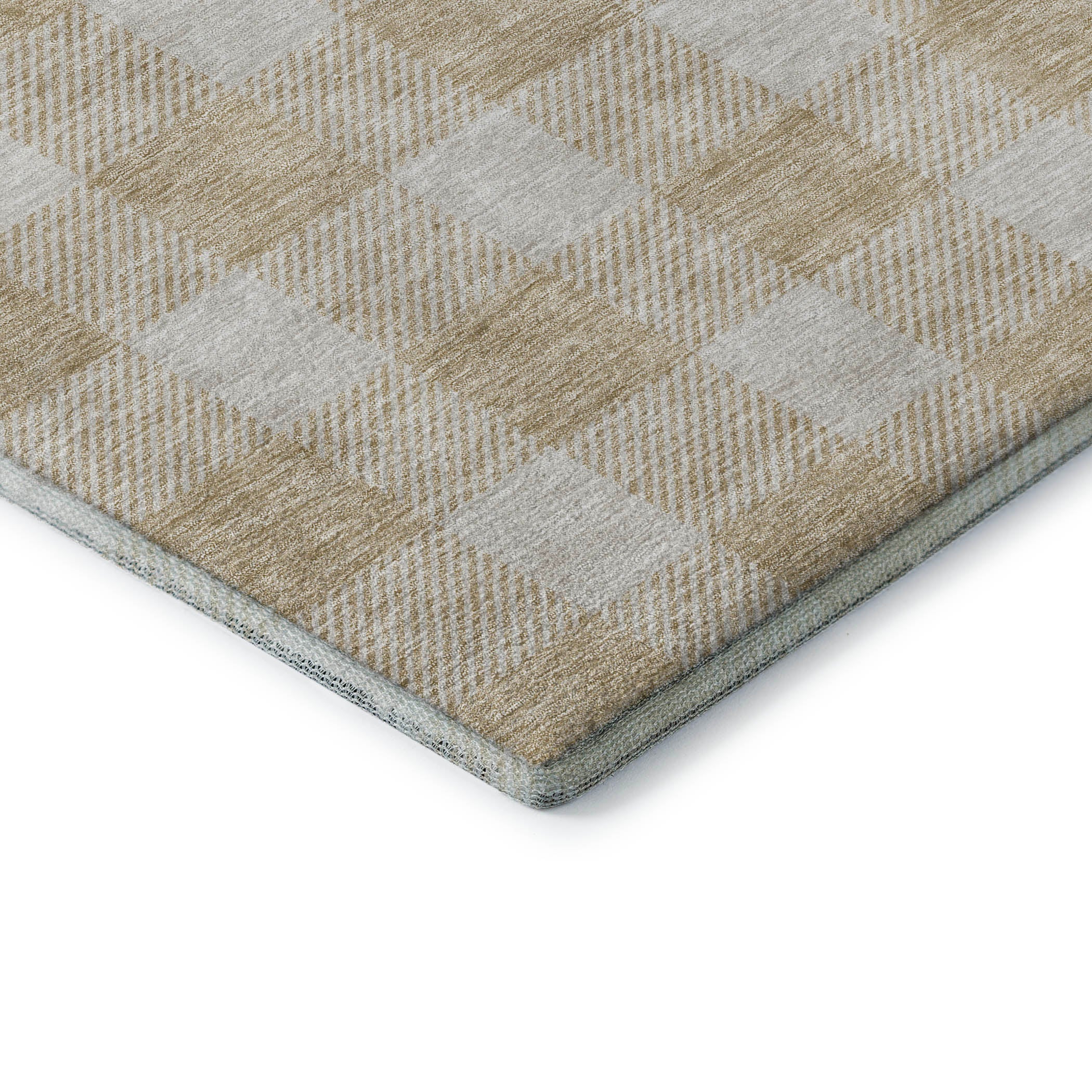 Kyoto Machine Washable Transitional Beige Brown Rug 1'8" x 2'6" #shape_Rectangle