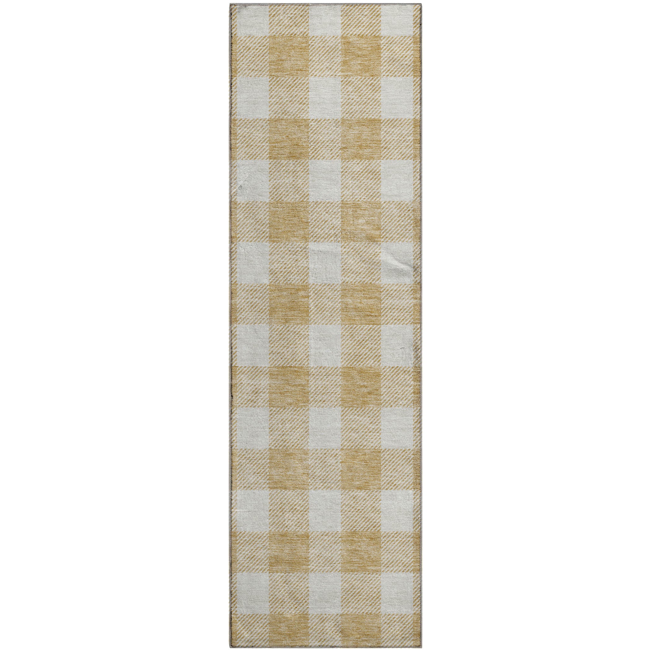 Kyoto Machine Washable Transitional Gold Rug 2'3" x 7'6" #shape_Runner
