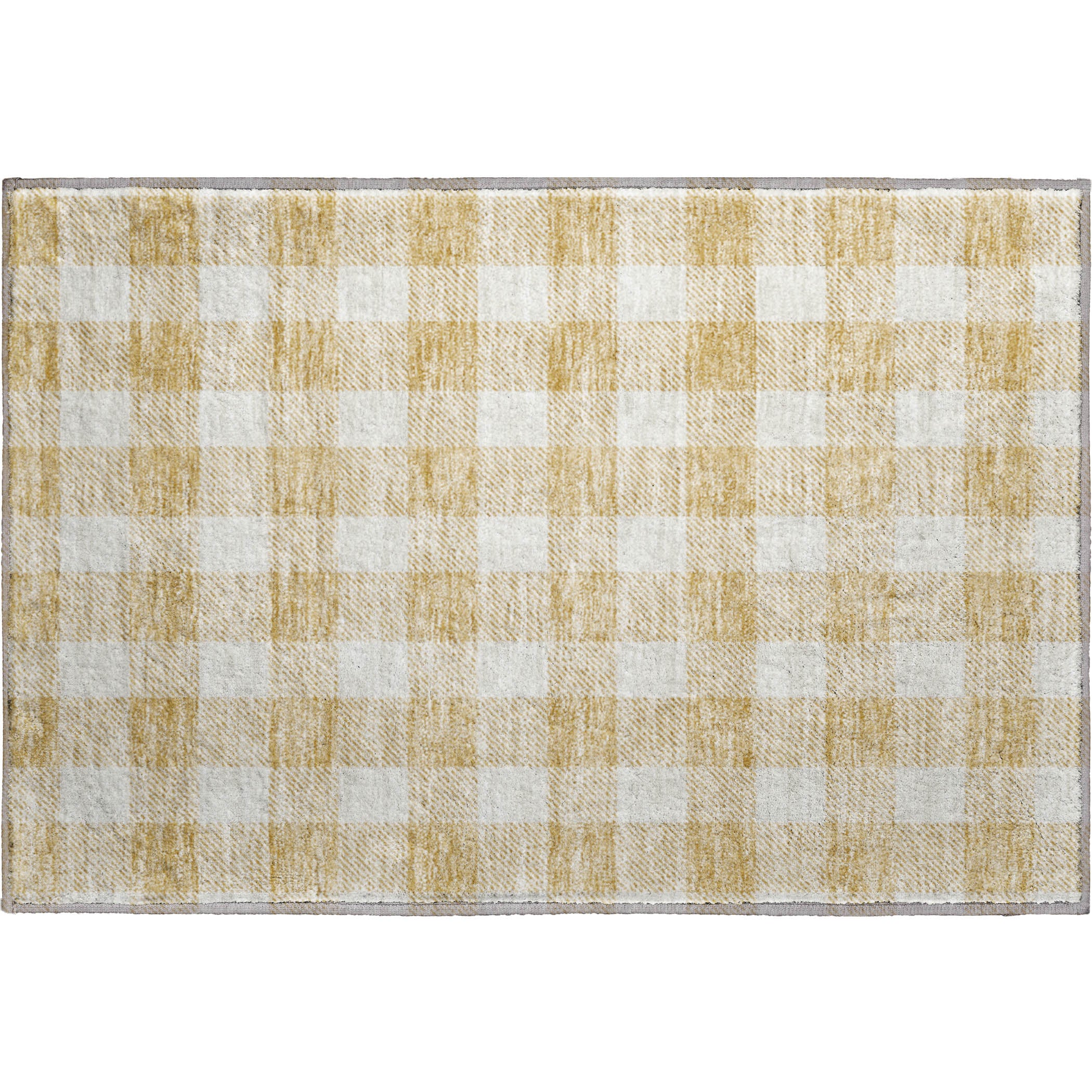 Kyoto Machine Washable Transitional Gold Rug 1'8" x 2'6" #shape_Rectangle