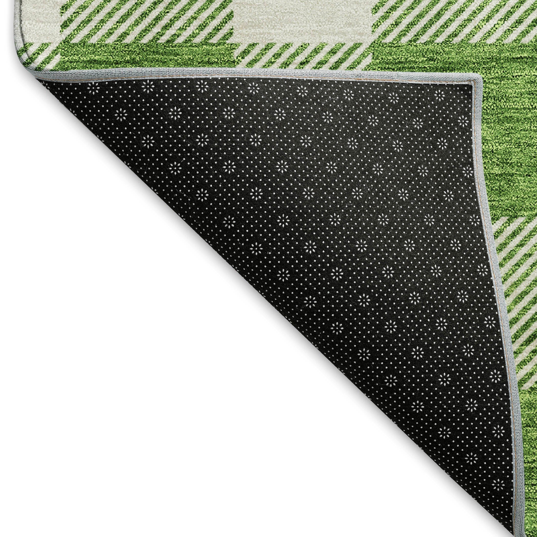 Kyoto Machine Washable Transitional Green Rug 1'8" x 2'6" #shape_Rectangle