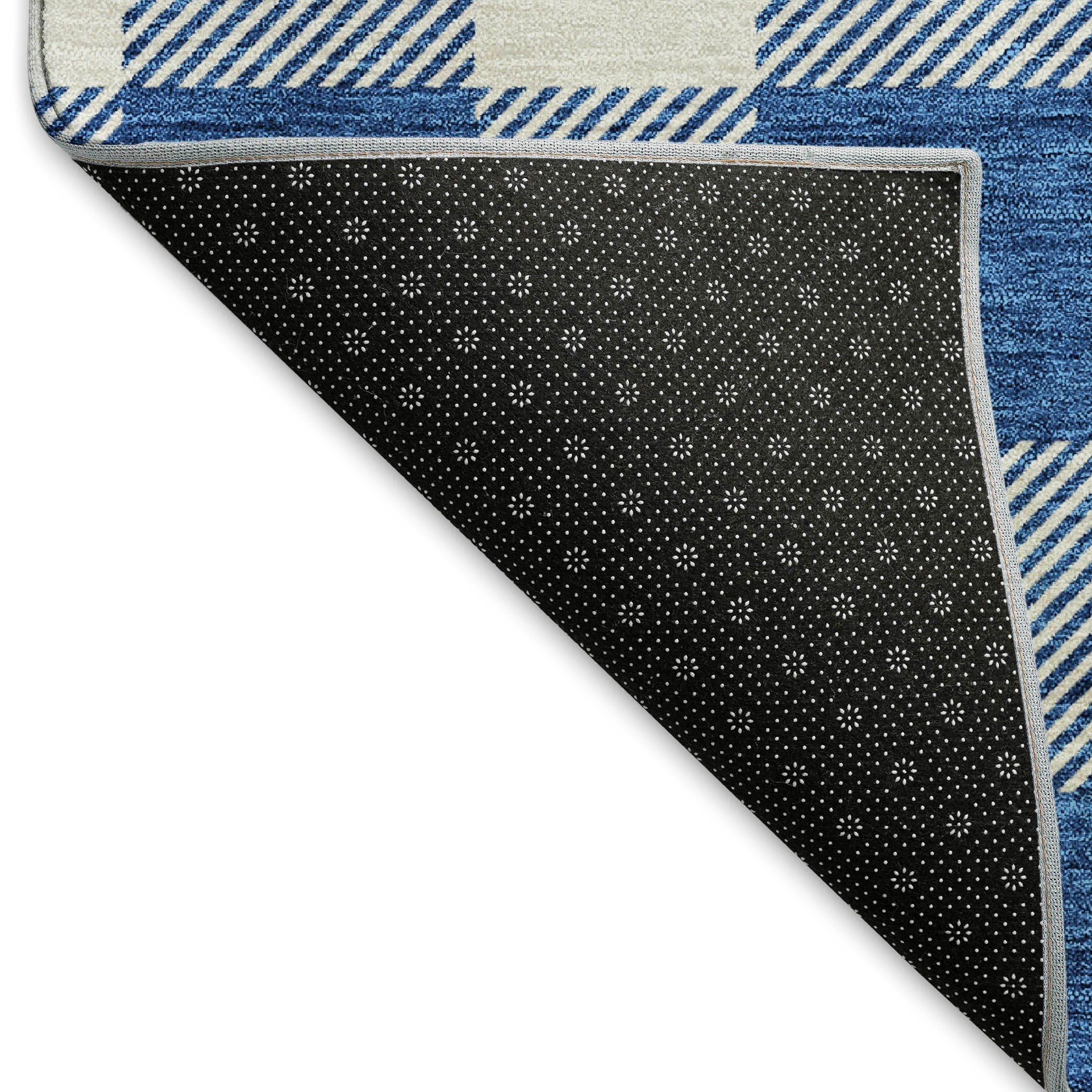 Kyoto Machine Washable Transitional Navy Blue Rug 1'8" x 2'6" #shape_Rectangle