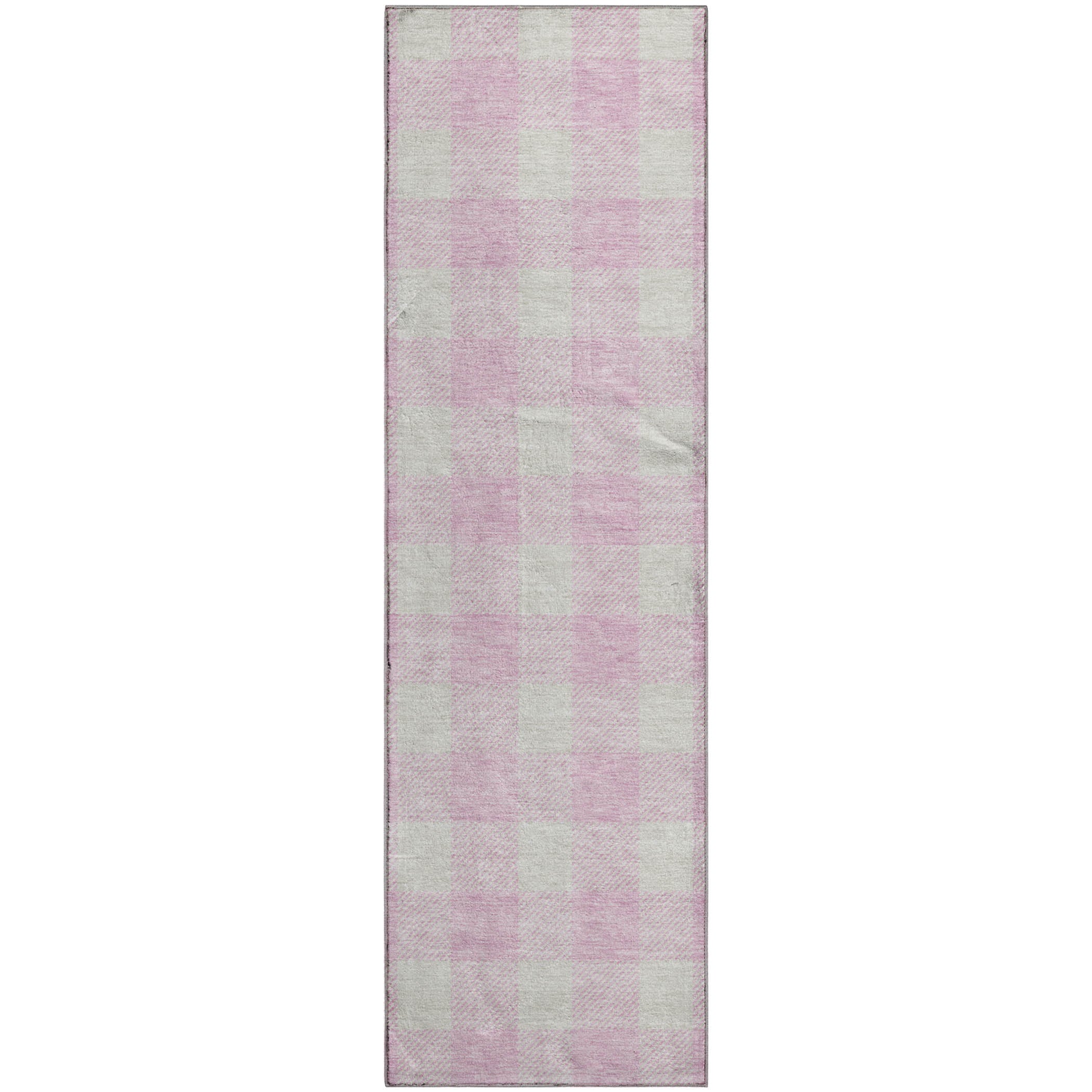 Kyoto Machine Washable Transitional Pink Rug 2'3" x 7'6" #shape_Runner