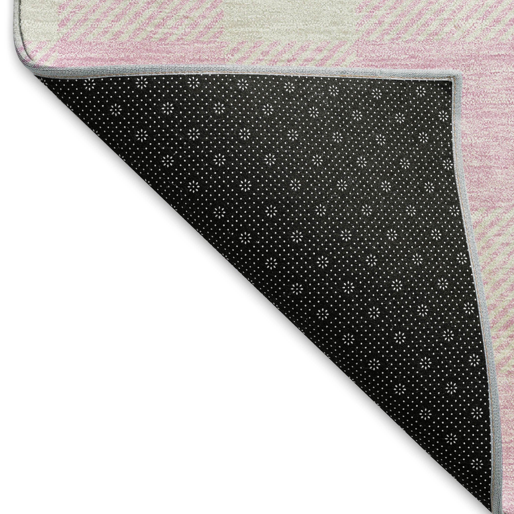 Kyoto Machine Washable Transitional Pink Rug 1'8" x 2'6" #shape_Rectangle