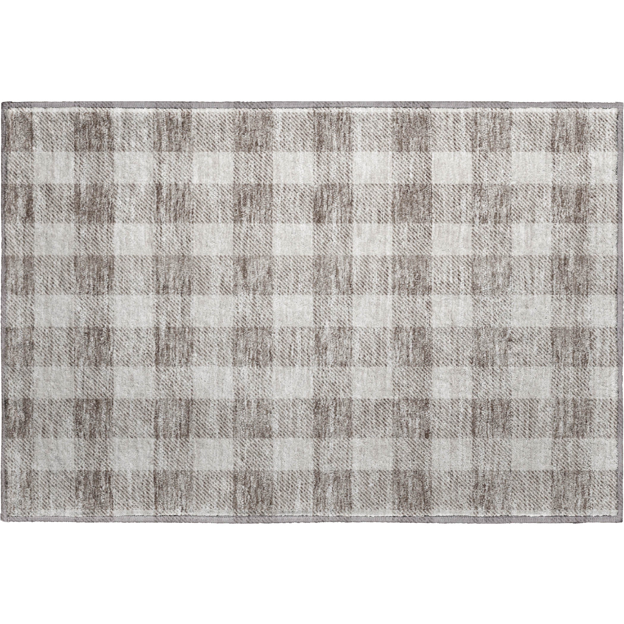 Kyoto Machine Washable Transitional Taupe Brown Rug 1'8" x 2'6" #shape_Rectangle