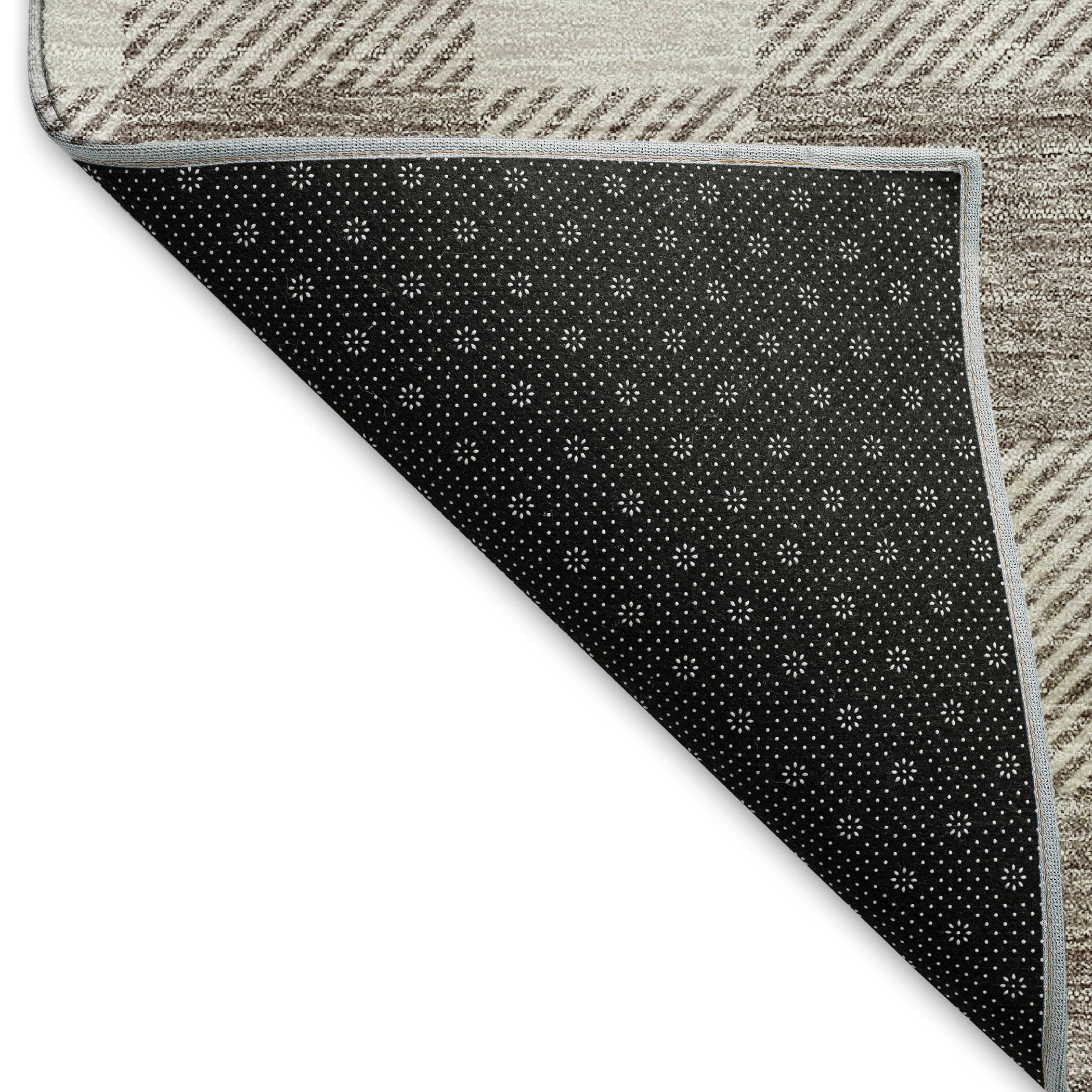 Kyoto Machine Washable Transitional Taupe Brown Rug 1'8" x 2'6" #shape_Rectangle