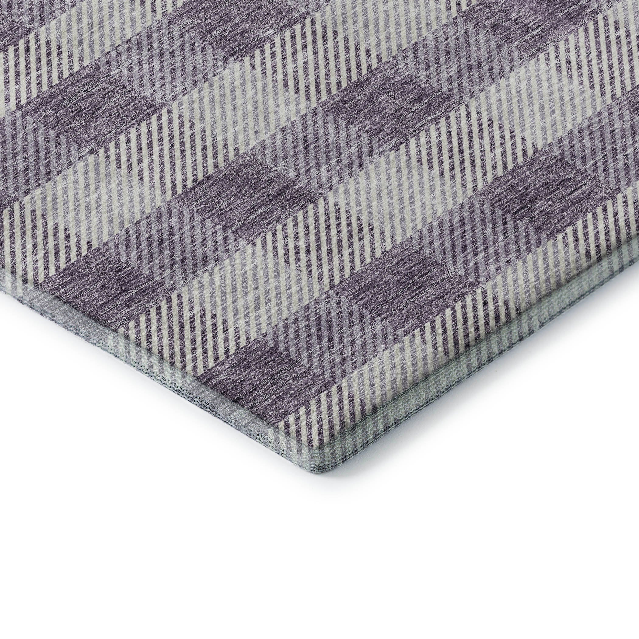 Bruges Machine Washable Transitional Lavender Purple Rug 1'8" x 2'6" #shape_Rectangle