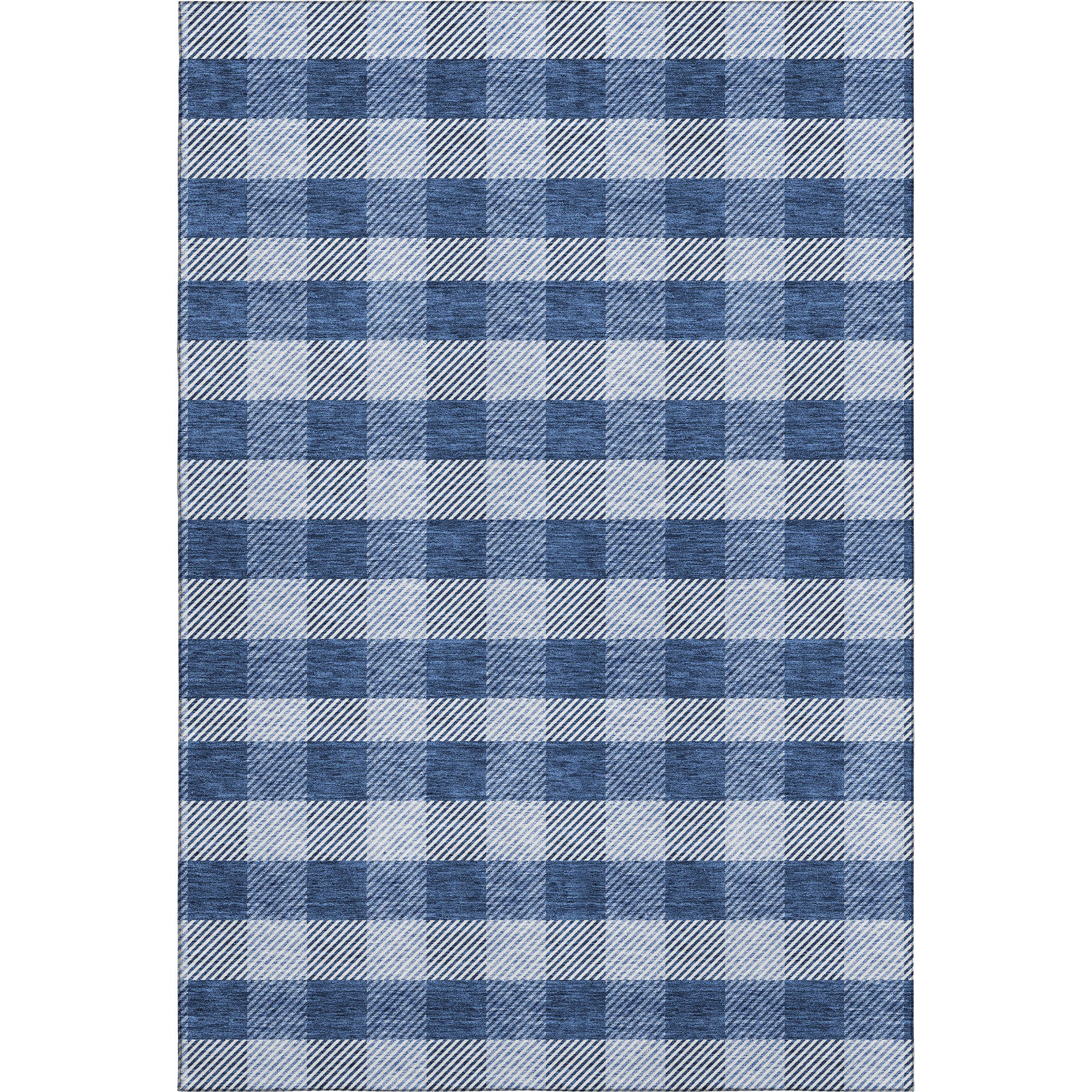 Bruges Machine Washable Transitional Navy Blue Rug 2'6" x 3'10" #shape_Rectangle