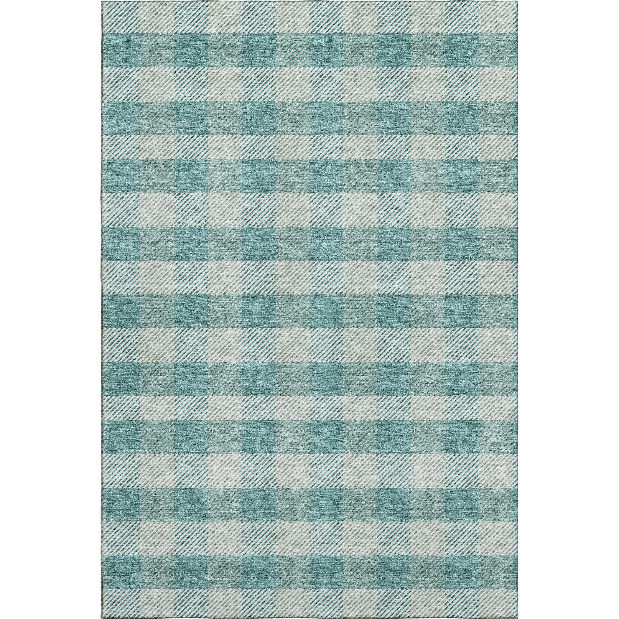Bruges Machine Washable Transitional Teal Rug 2'6" x 3'10" #shape_Rectangle